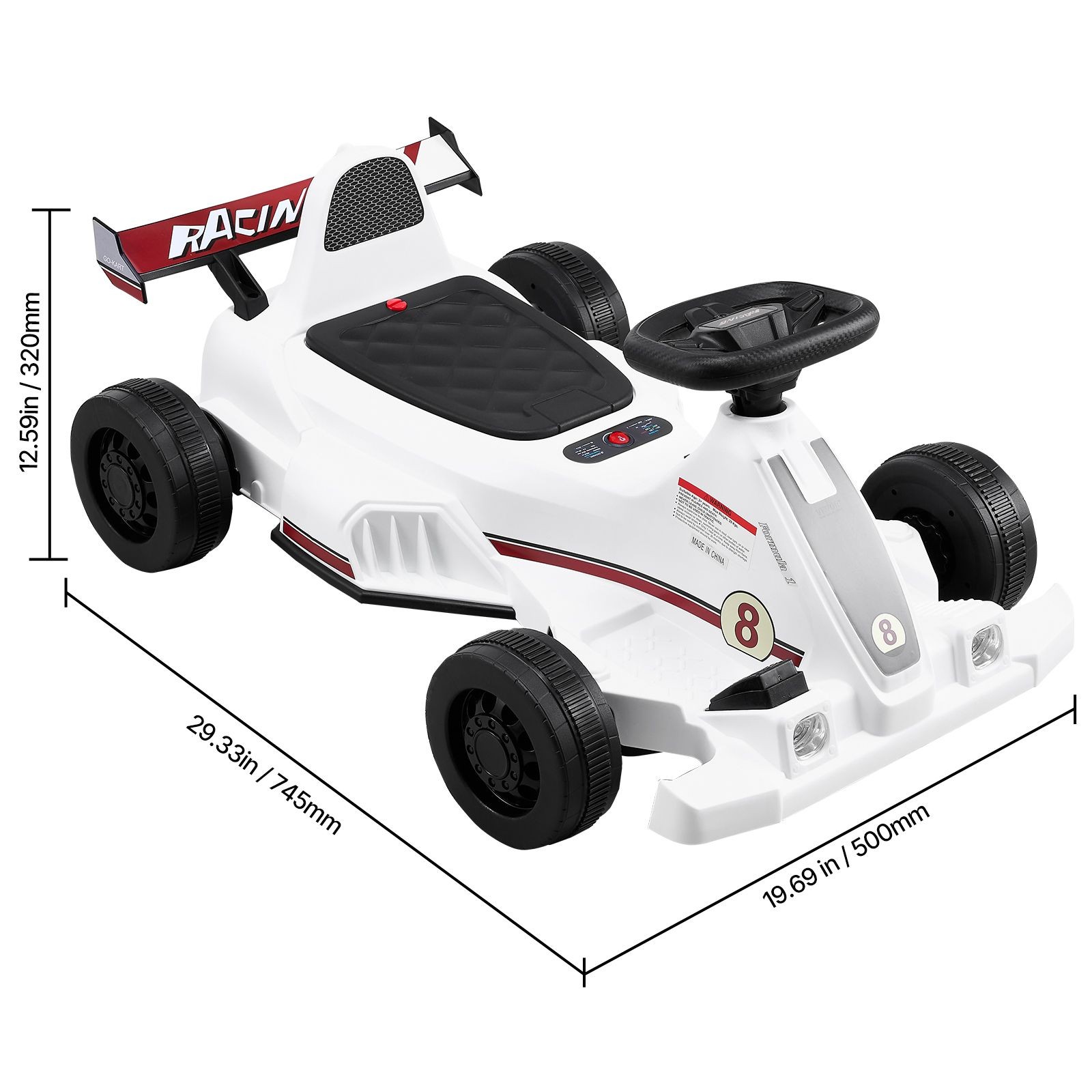 Electric Go Kart, 6V 4.5Ah Battery, Pedal Go Kart Portable Outdoor Race Toy for