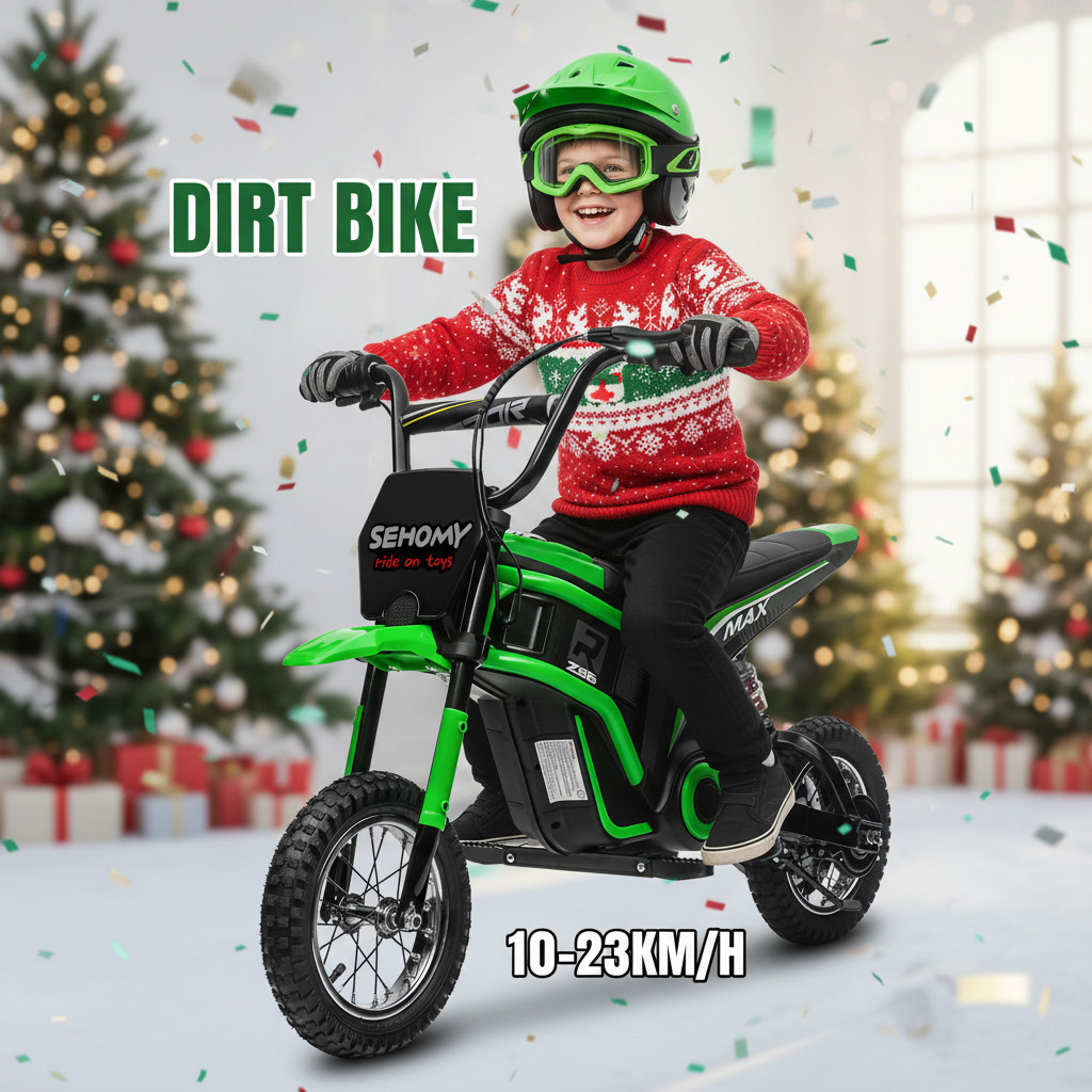 24V 350W Electric Dirt Bike Off-Road Motorcycle For 8+ Kids Motor Pneumatic Tire