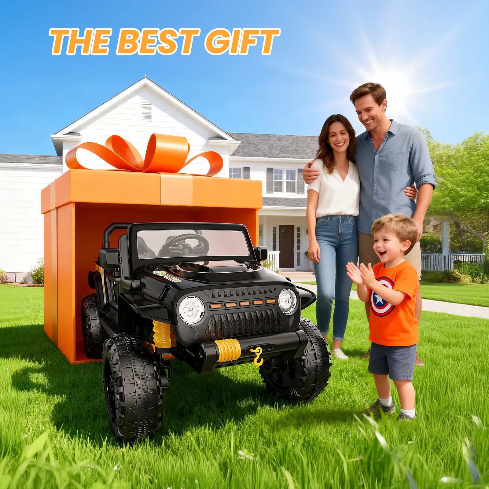 24V Kids ATV 4 Wheeler Quad Car Off-road Ride on Toy 6 mph Max-speed w/ LED MP3
