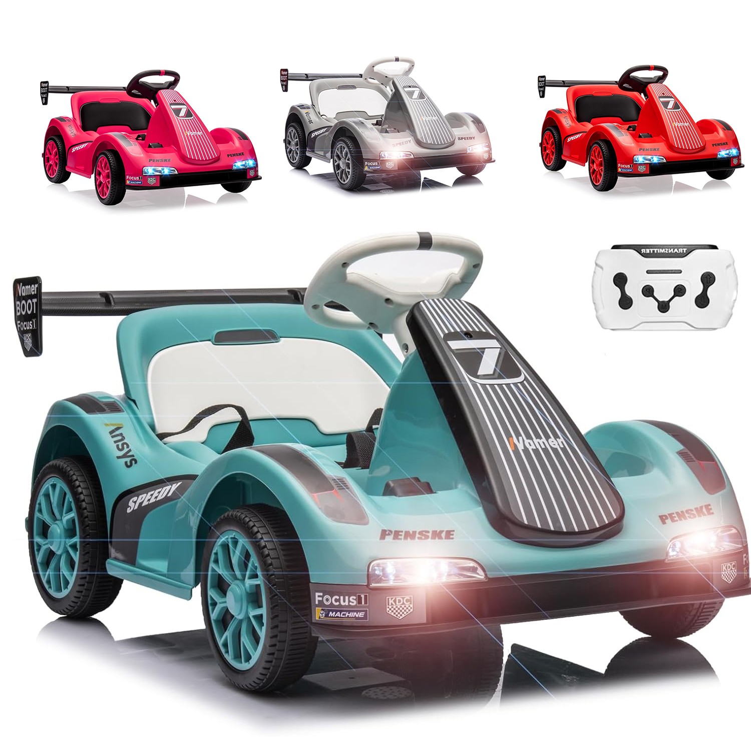 6v Electric Racer Go Kart for Kids 2.4g Remote Control 3 to 7 years
