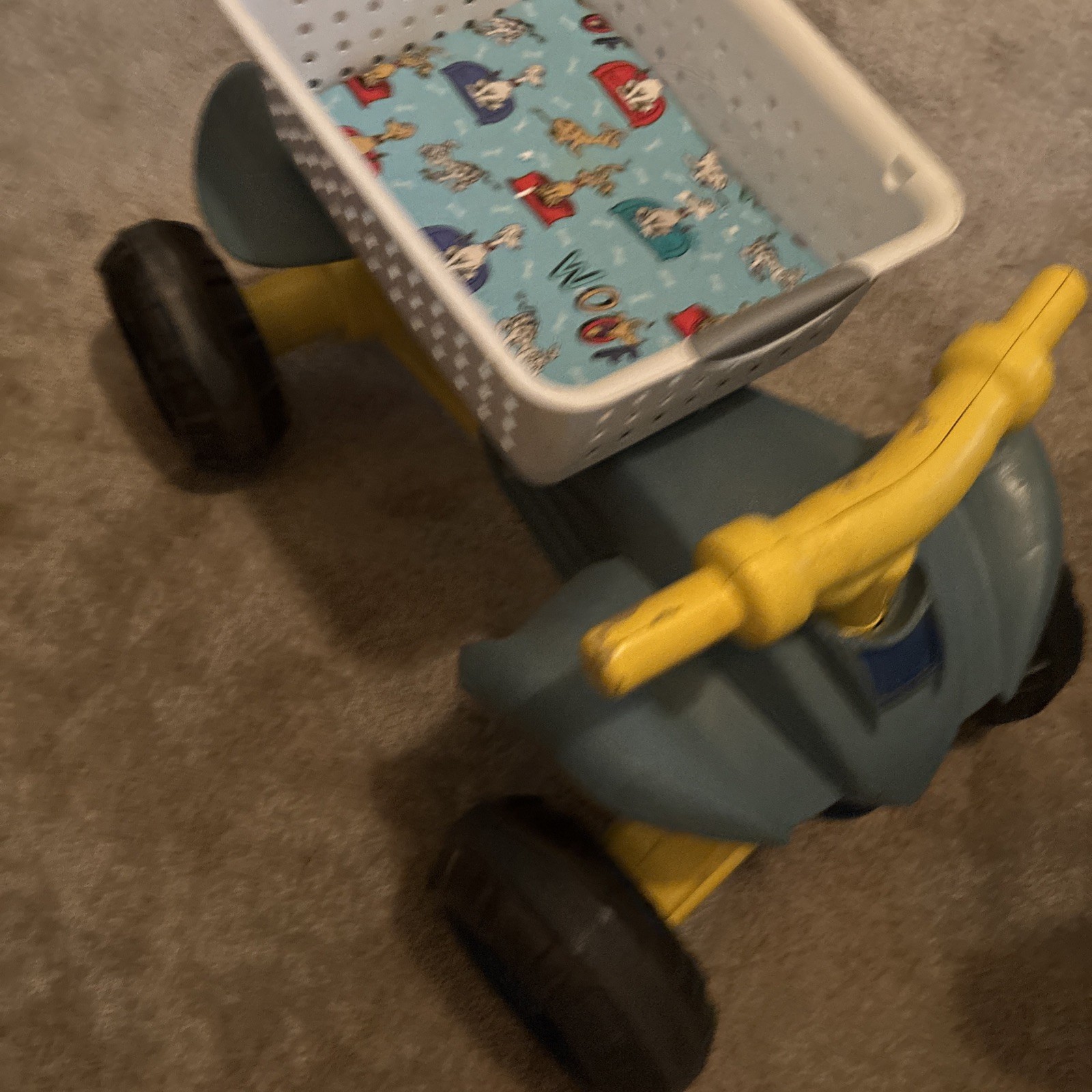 Dog Ride On ATV 4 Wheeler Toy Toddler Foot Powered Quad Bike Indoor Outdoor
