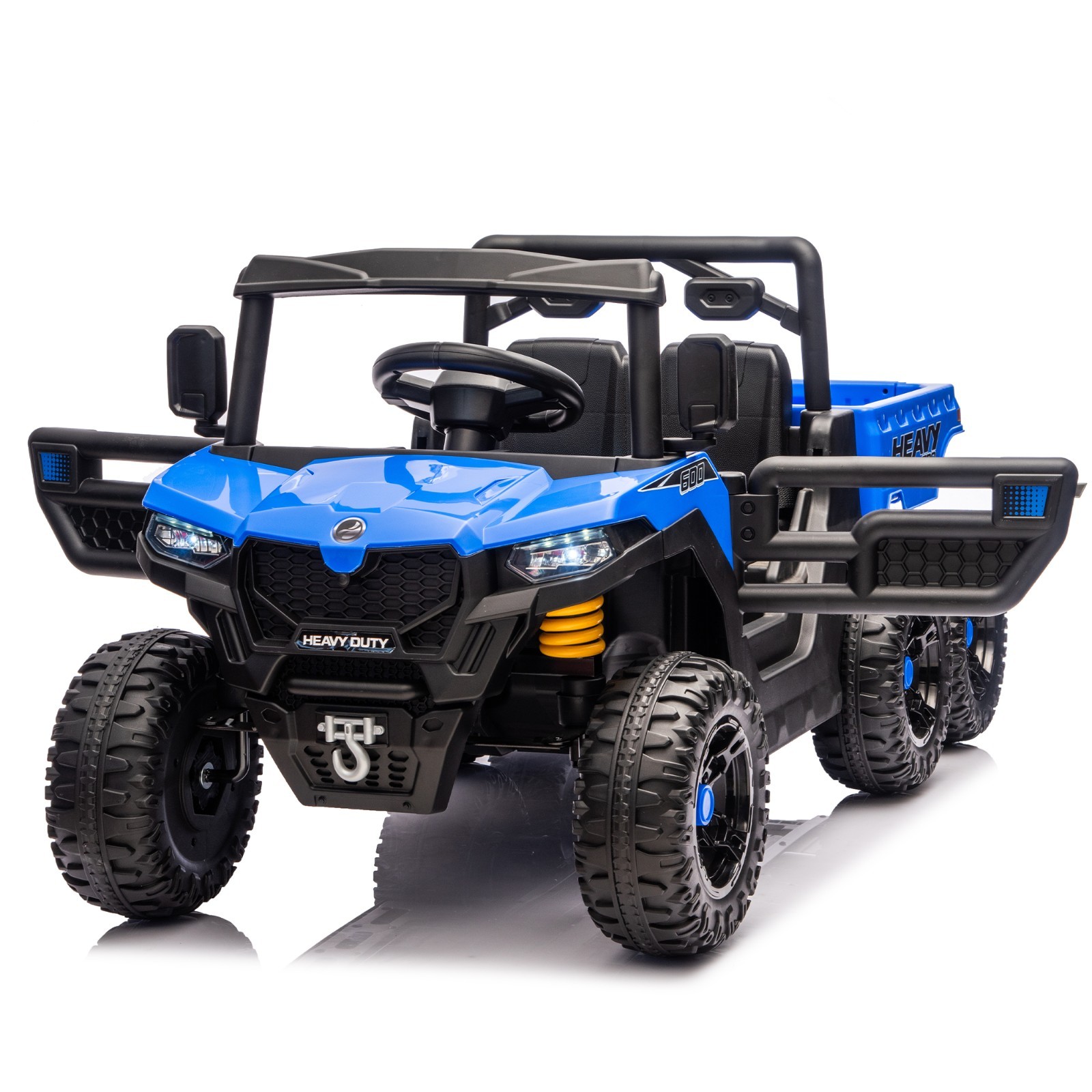 24V Kids ELectric Car Dump Truck Ride on Toys w/Remote,LED,400W Motor, Blue
