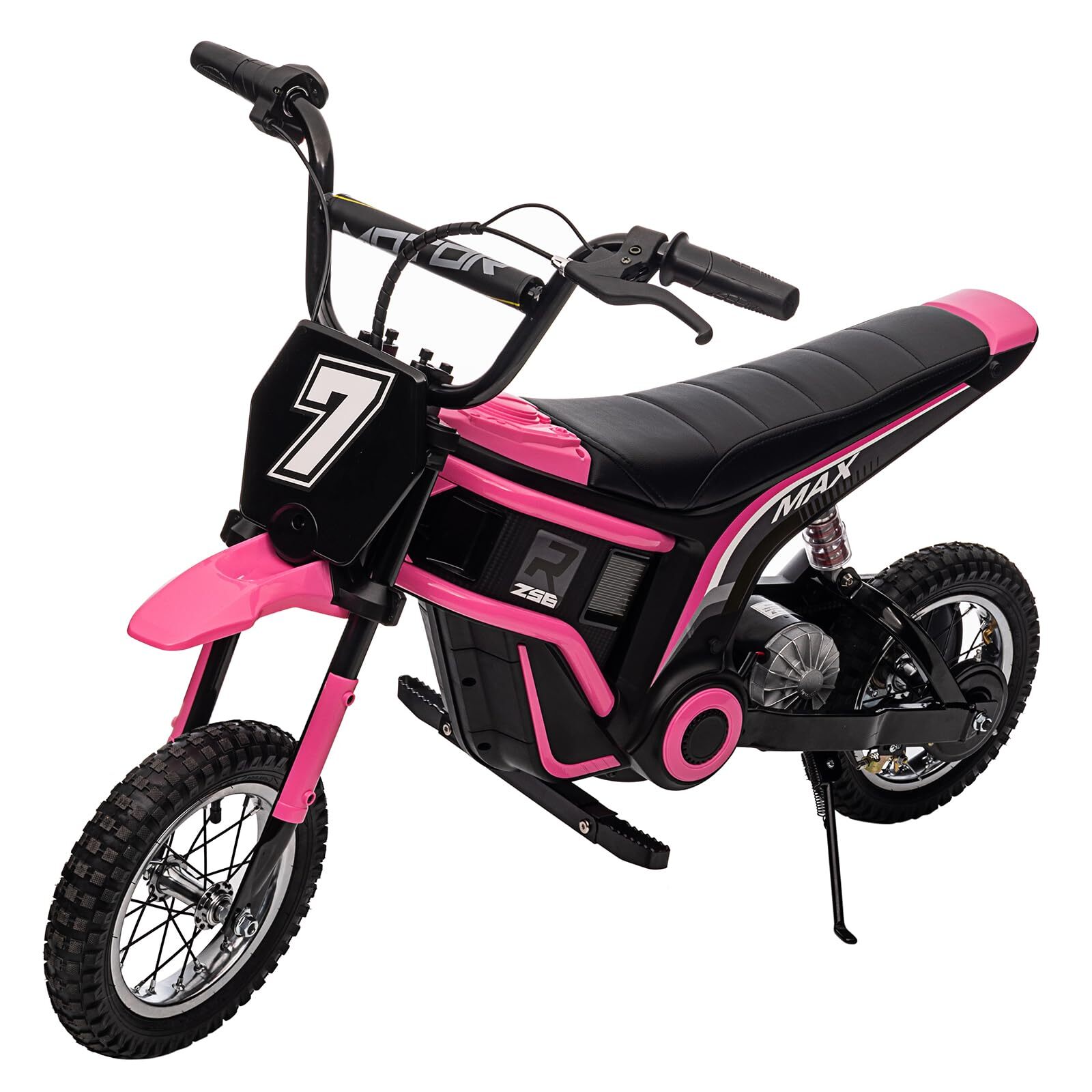 24V Ride On Motorcycle Dirt Bike, Electric-Powered Dirt Bike W/Rear-Wheel Drive