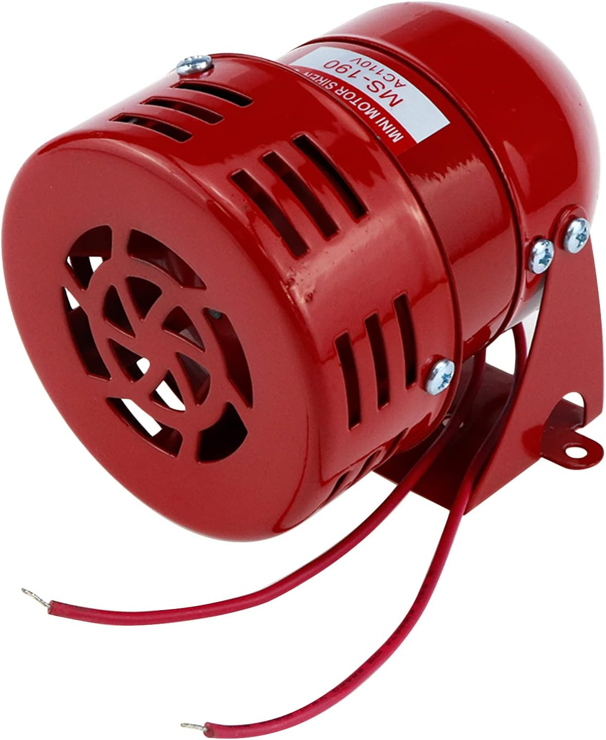 Motor Siren Red 1Pc AC 110V 114Db Industry Electric Motor Alarm Driven Siren, Ho