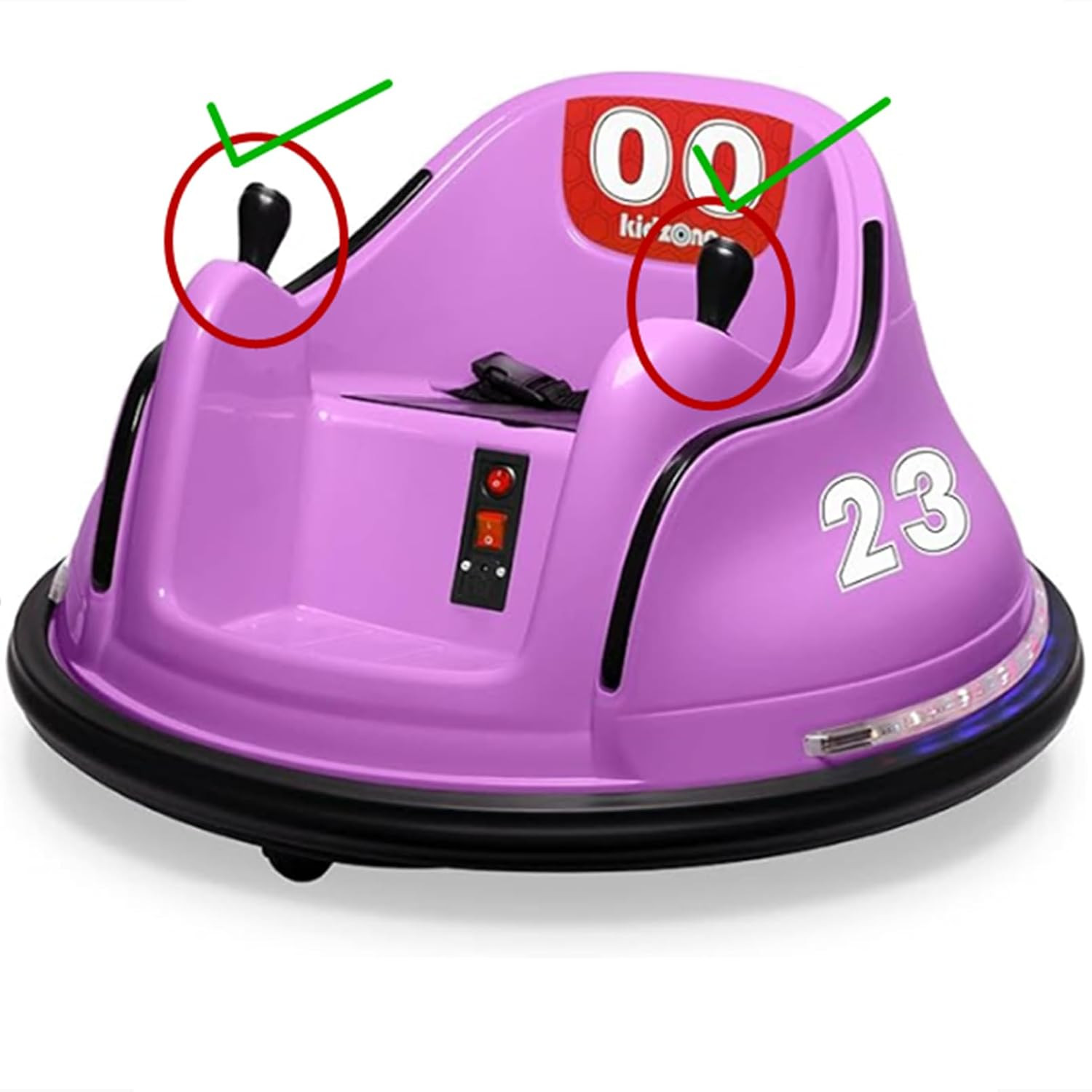 2Pcs Weelye Children’S Electric Car Joystick Toy Bumper Car Forward Reverse Swit