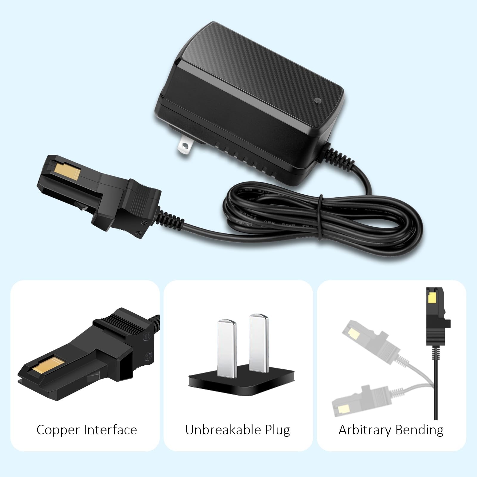 12V Battery Charger for All Power Wheels Gray and Orange Top Battery 12 Volt