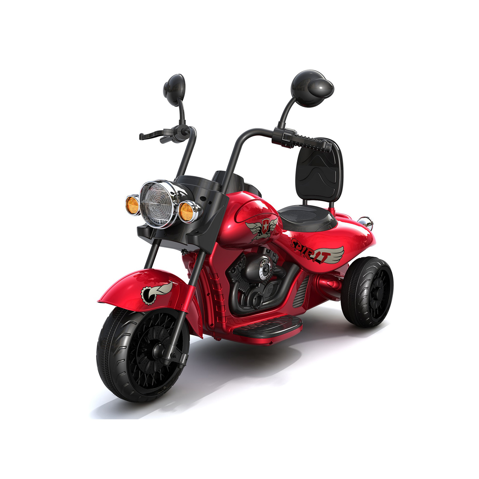 12V Freddo Kids Cruiser Chopper Motorcycle Ride On Toy Car W/ LED Lights Red