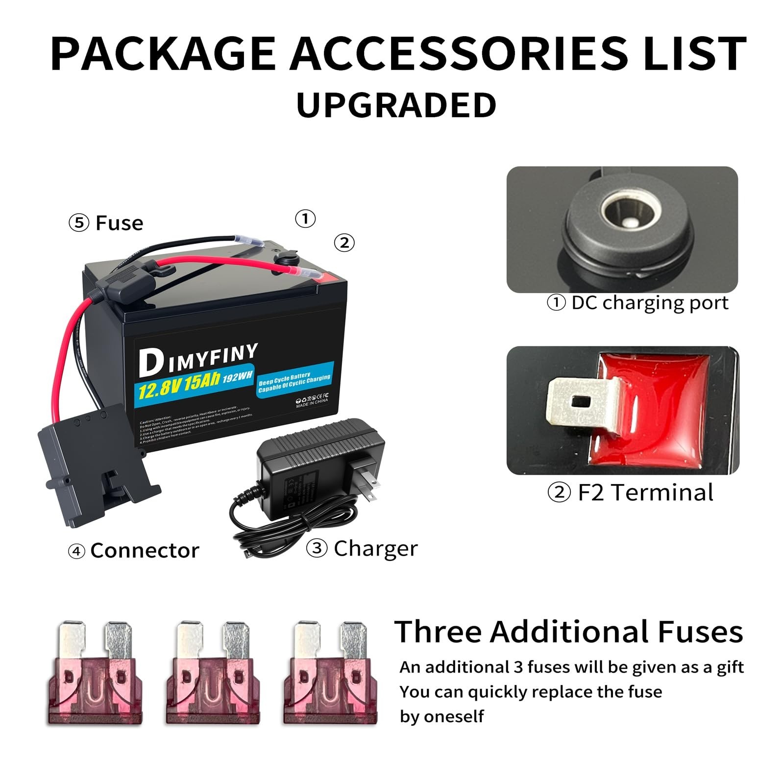 12V Replacement Battery for Power Wheels Ride-On Toy Cars | 12Ah Fast Charger, 2