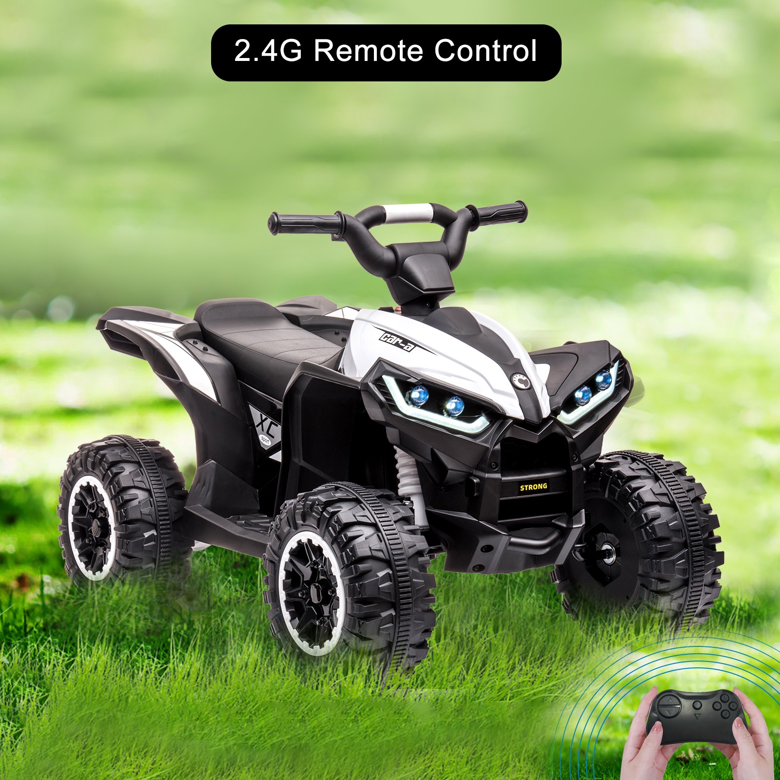 Kids Ride On ATV,4 Wheeler Electric Vehicle for Toddlers,Toy Car w/ LED,Music