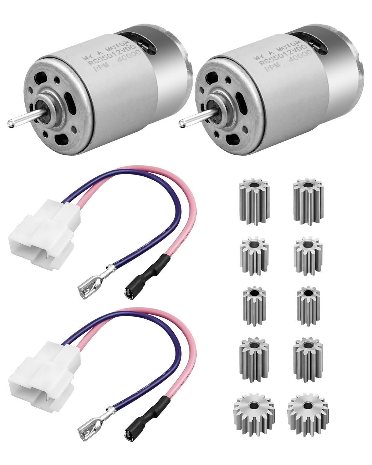 12V RS550 Electric Motor 40000RPM for Power Wheels Ride On Car Upgrade 2Pcs