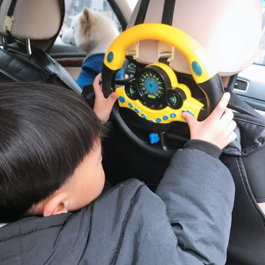 Portable Simulated Driving Steering Wheel Toy for Educational Fun & Imagination