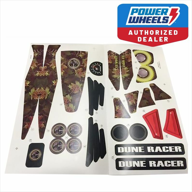 Power Wheels Dune Racer Decal Label Sheet Genuine Fisher Price 0