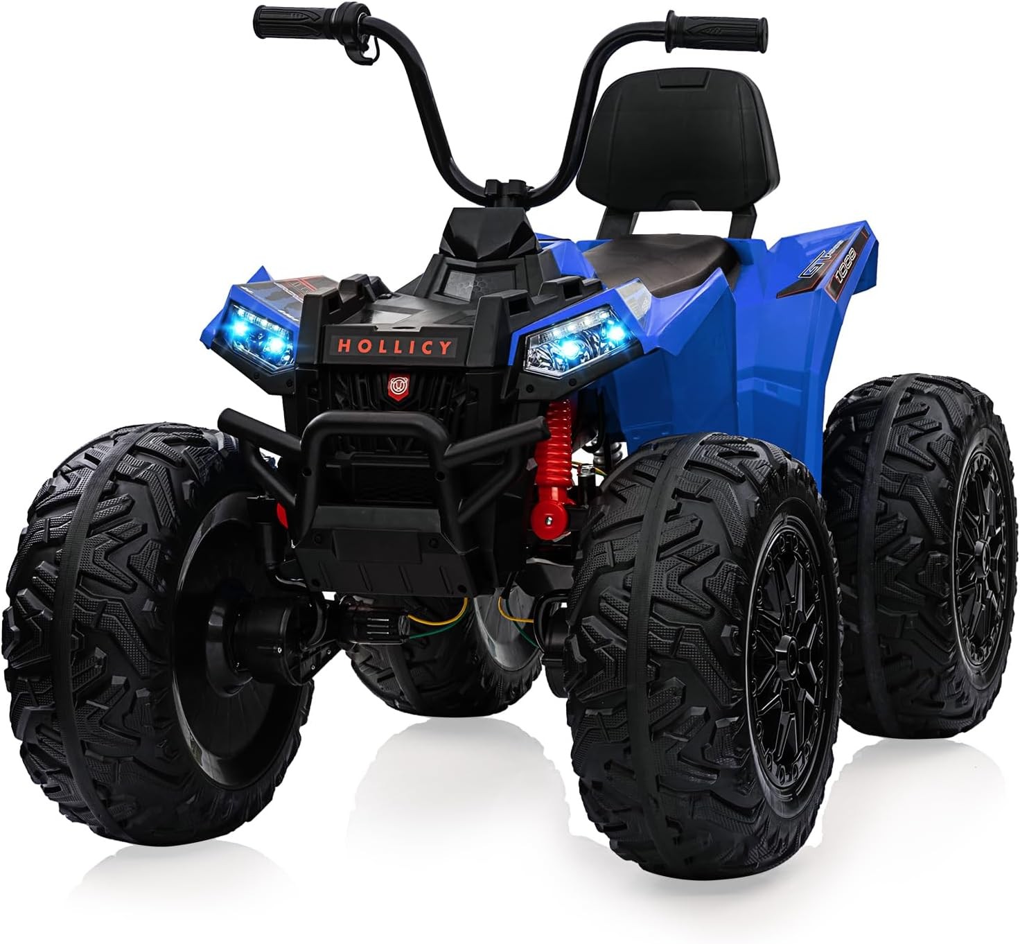 Kids Electric Quad, 2-Seater 4WD, 5MPH Max Speed with Music & LEDs for Ages 3-8