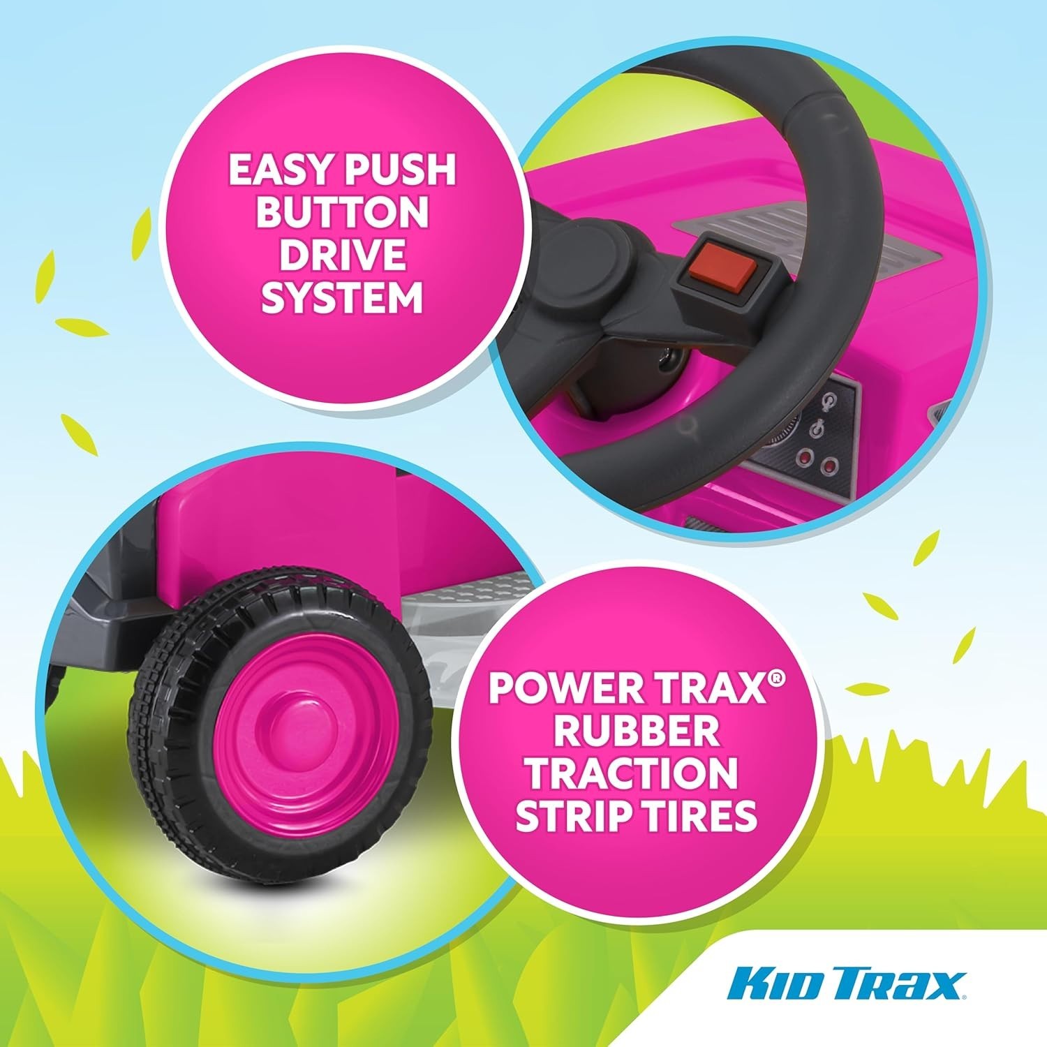 Mow and Go Ride On Lawn Mower – Electric Cars for Kids, Toddler Outdoor Toys, T
