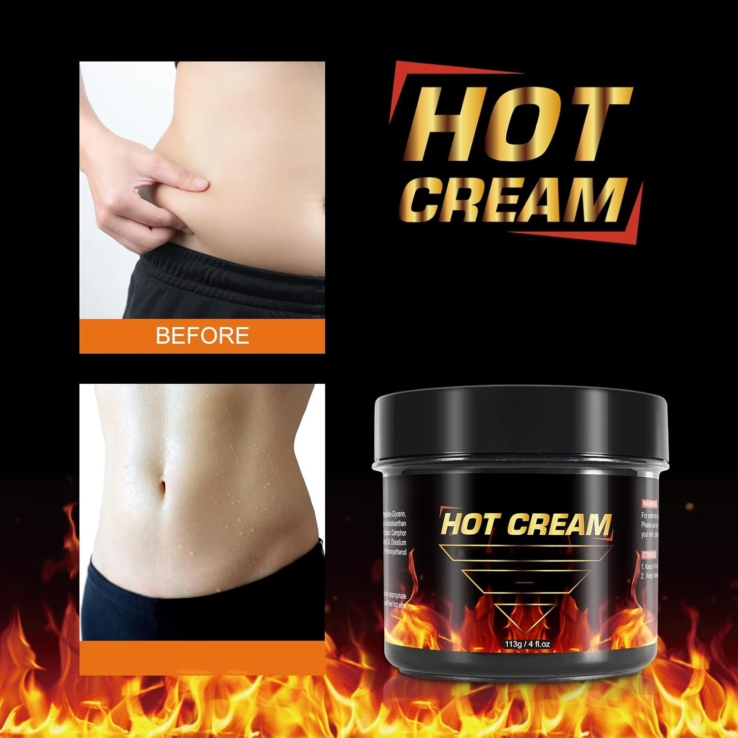 2PCS Hot Sweat Cream – Natural Workout Enhancer for Muscle Warm-Up & Skin Tighte