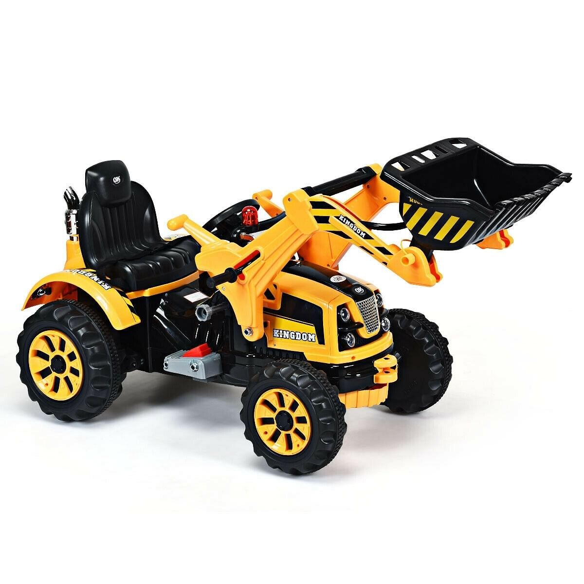 12 V Battery Powered Kids Ride on Dumper Truck-Yellow. – Color: Yellow