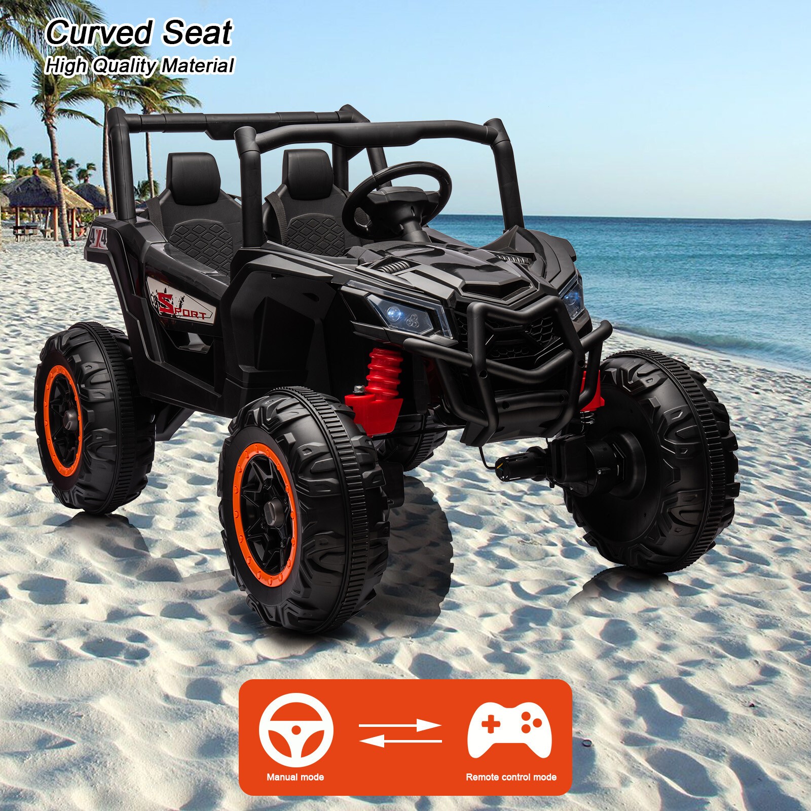 Ride On UTV Cars 2 Seater,24V 4WD Off-Road Electric Vehicles With Remote Control