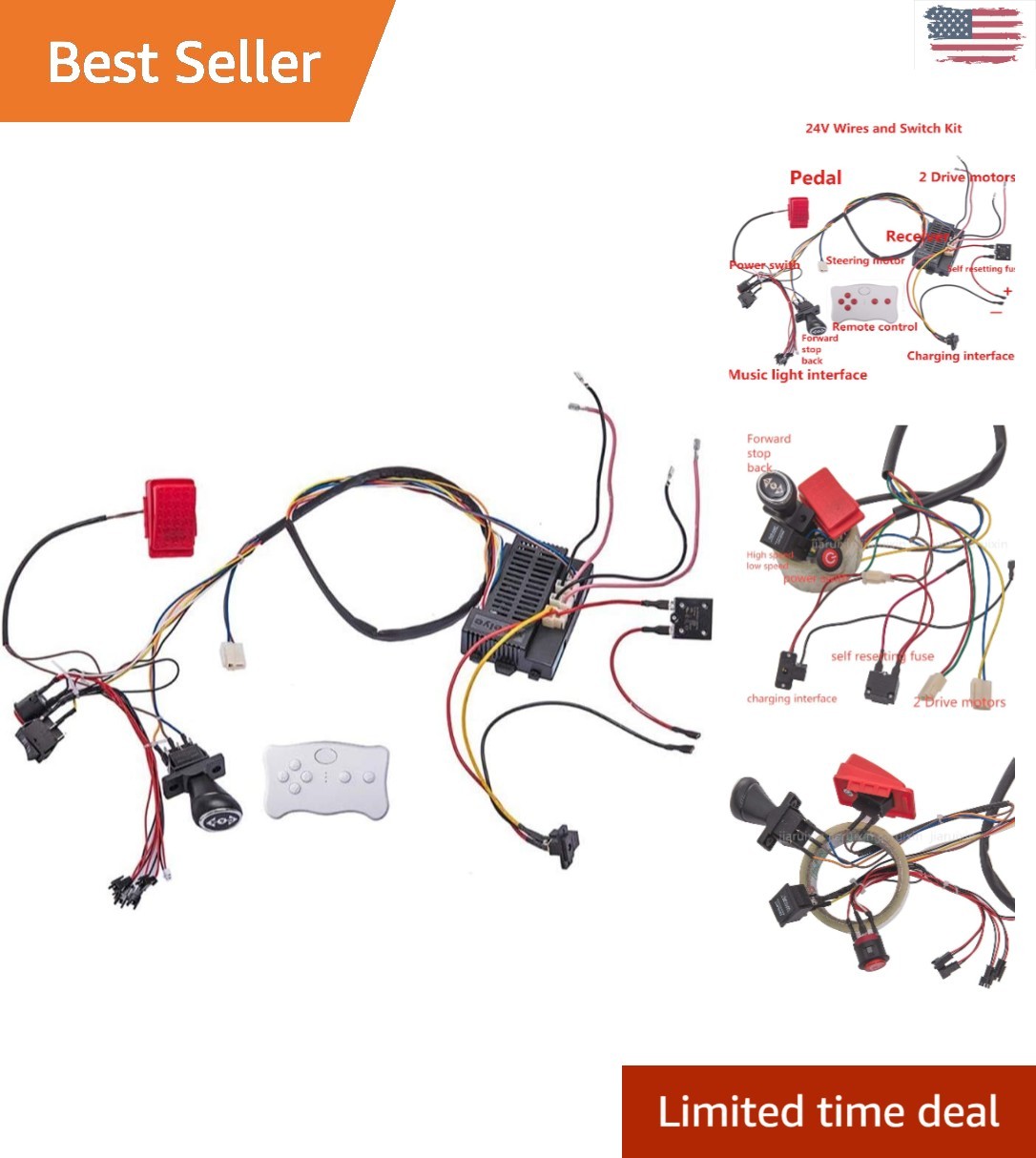 Complete 24V Electric Ride-On Car Accessories with Remote & Safety Features