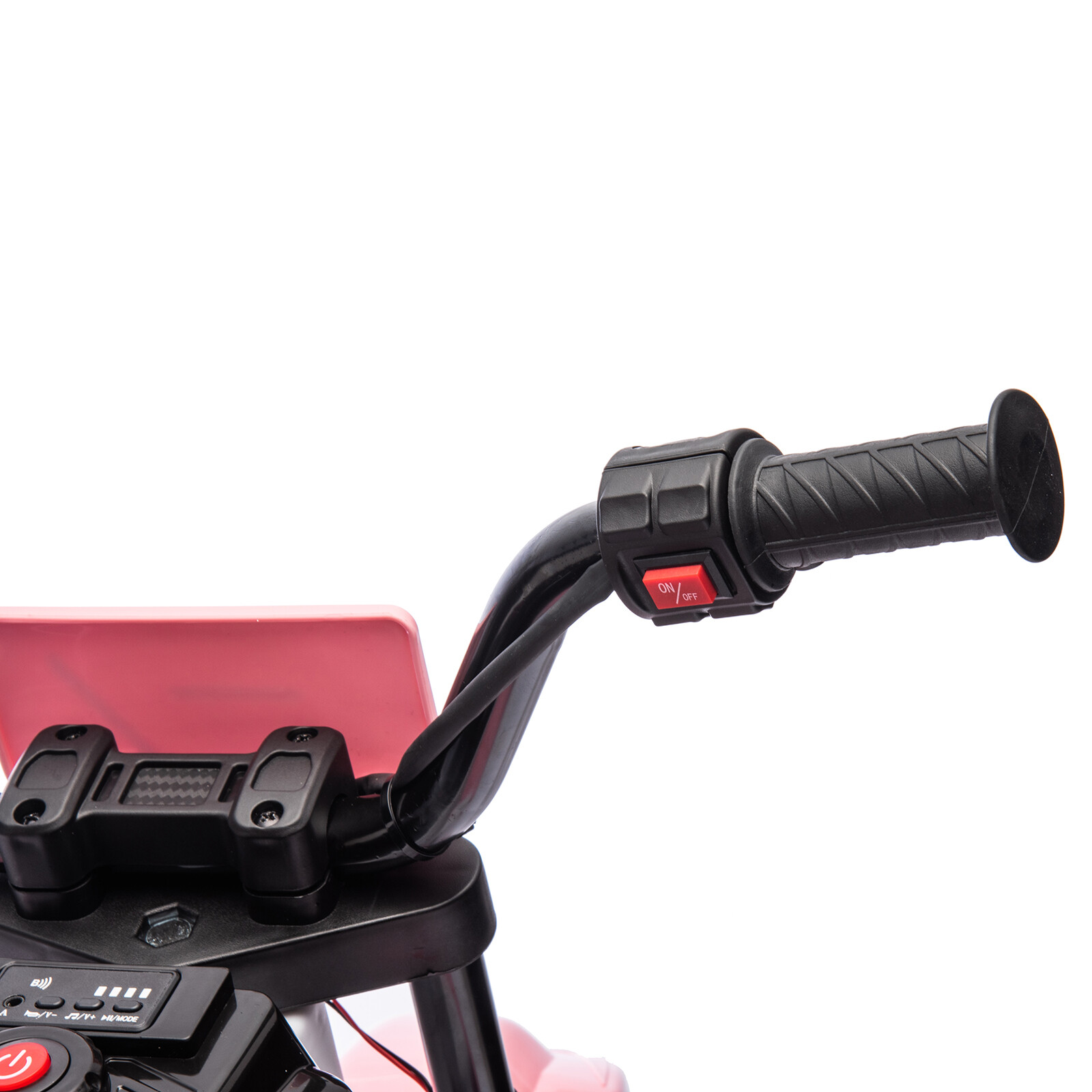 12V Kids Ride On Motorbike Motorcycle Dirt Bike with Music,Training Wheels Pink