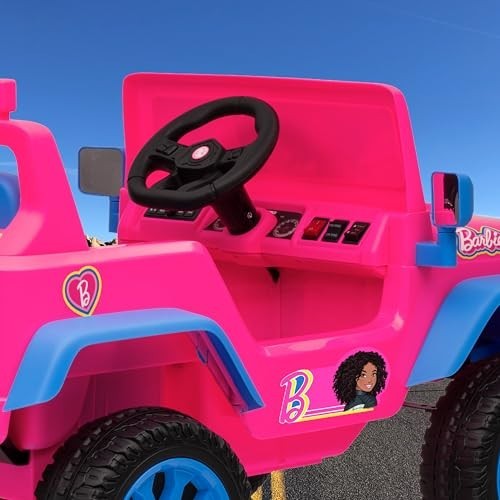 12V Kids Ride-On Car with Rechargeable Battery, LED Lights, Press-Button Start,