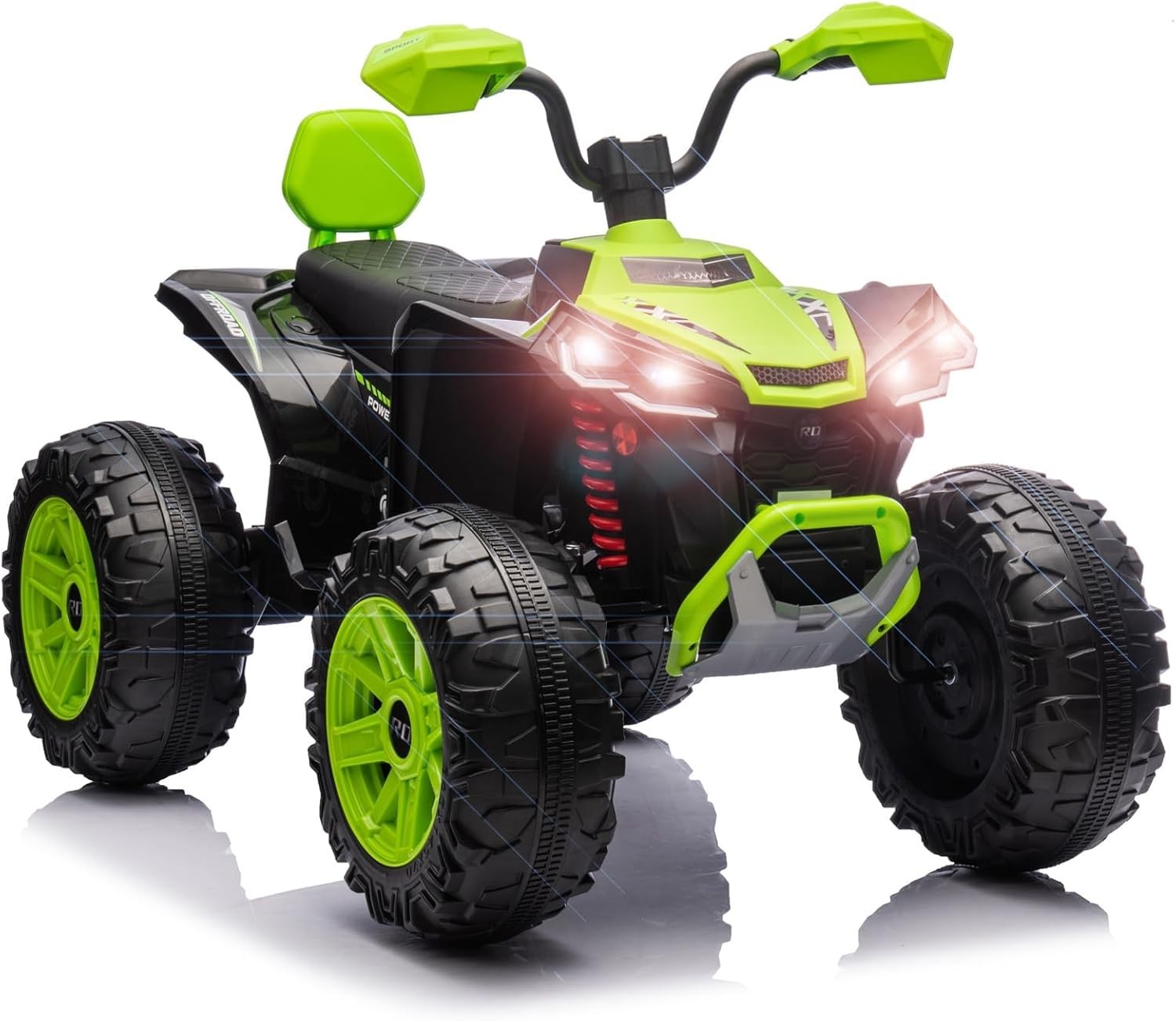 24V Kids Electric ATV 2 Seats,Dual 500W Motors, LED, Music Player, Bluetooth USB