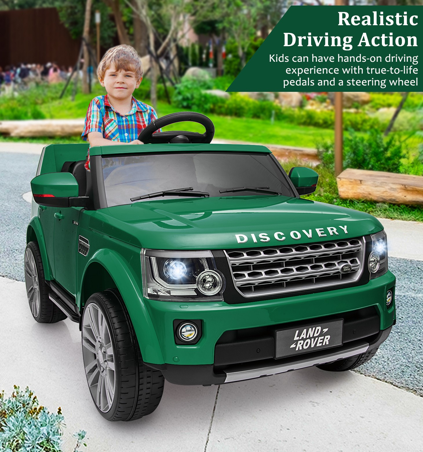 12V 4.5 AH Ride On Car Licensed Land Rover Electric Toys Gift for Kids 3-8 Years