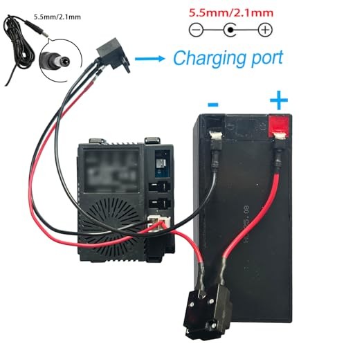 6V 12V 24V Round Charger Charging Port for Kids Power Wheels Ride on Electric