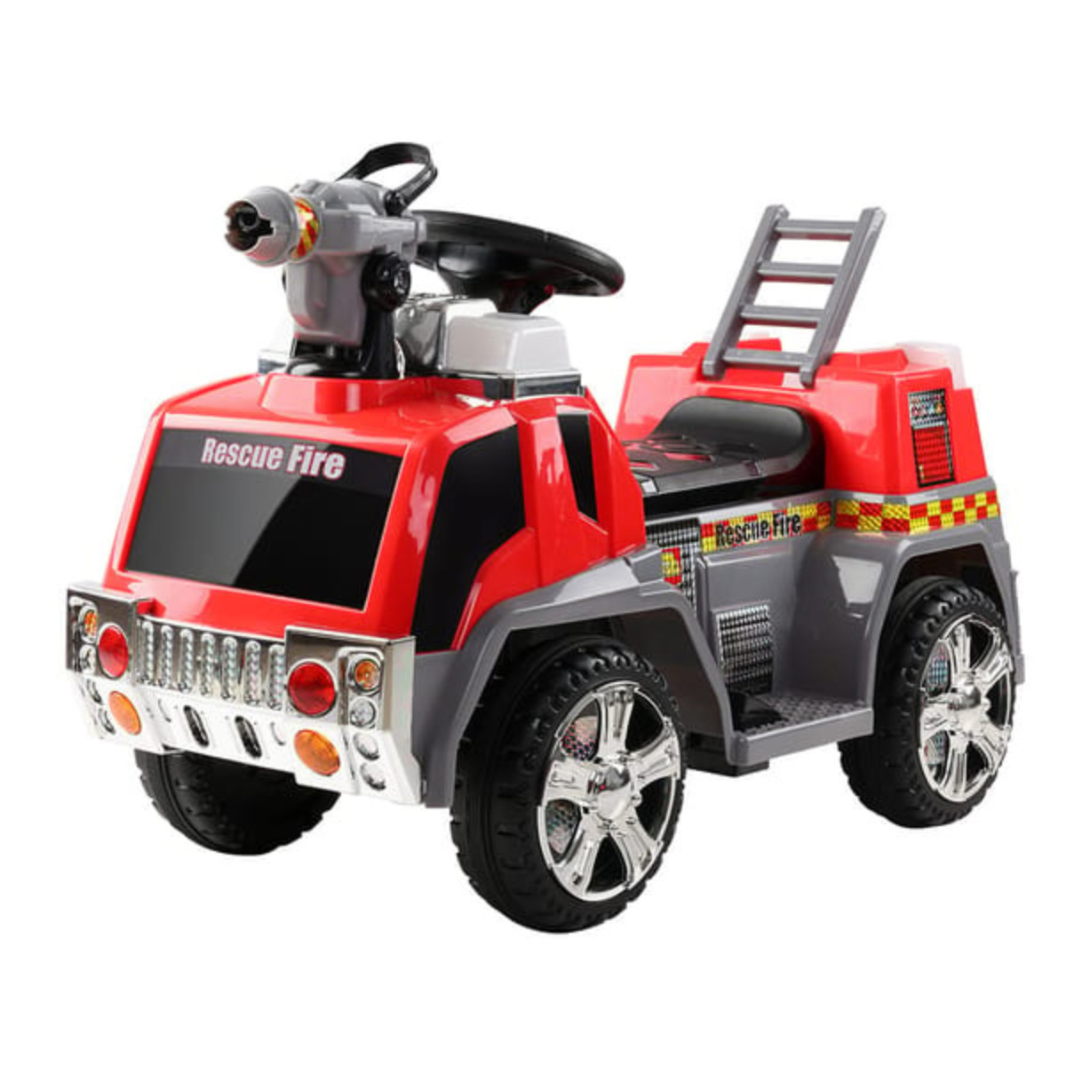 6V Ride On Fire Truck Kids Electric Vehicle Toy Car Red Gift Idea
