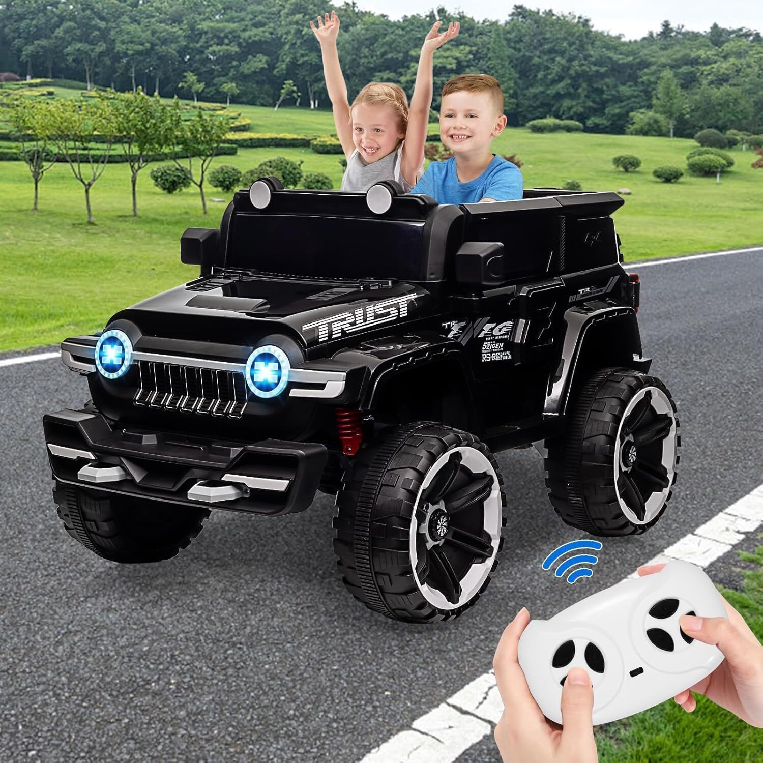 Kids Electric Ride On Truck 12V Power Battery Car w/ Remote Control & MP3 Player