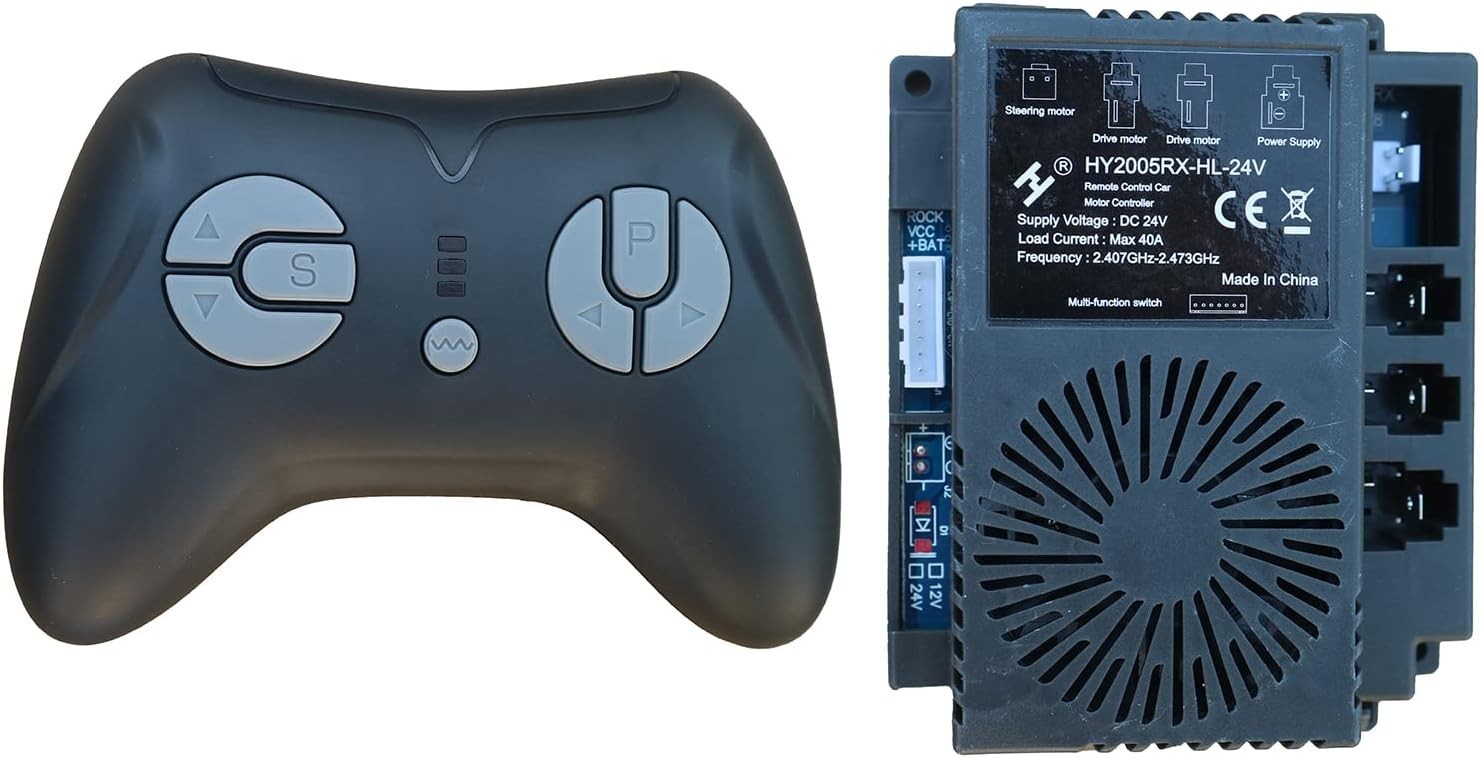 2.4G Black Remote & Receiver Set for Kids’ Ride-On Cars – Large Size