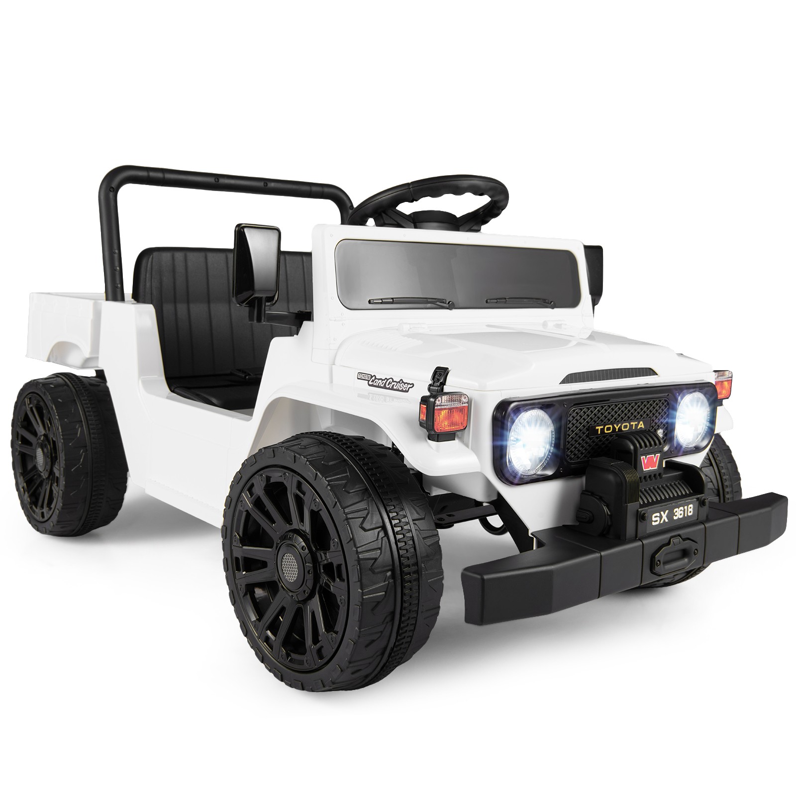 Licensed Toyota Ride On Truck w/Parent Remote Control, Spring Suspension, Light