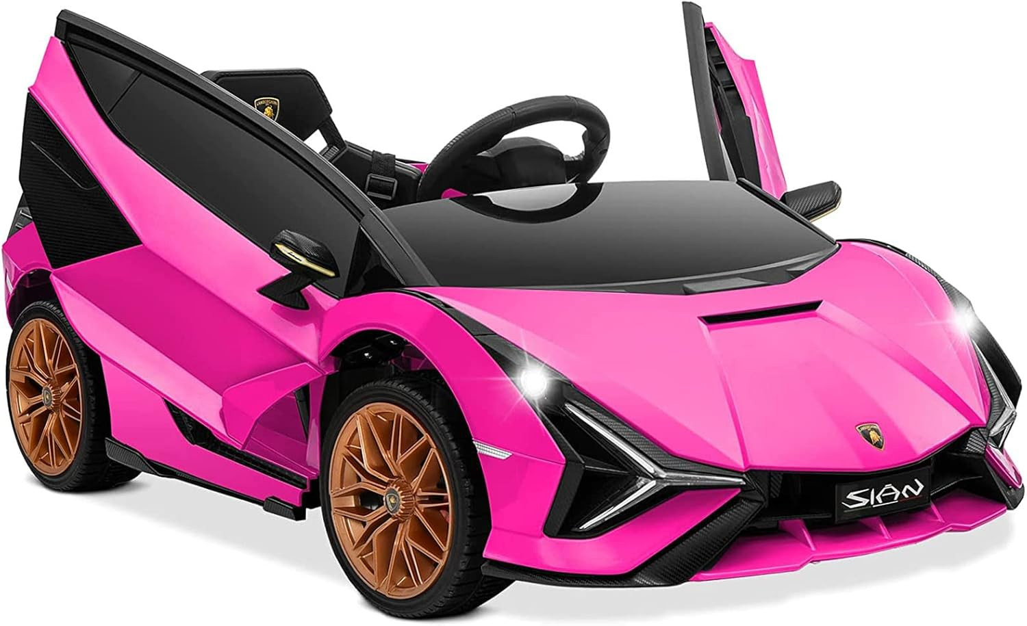 Kids 12V Licensed Lamborghini SIAN Ride on Car, Electric Vehicle for Toddler wit