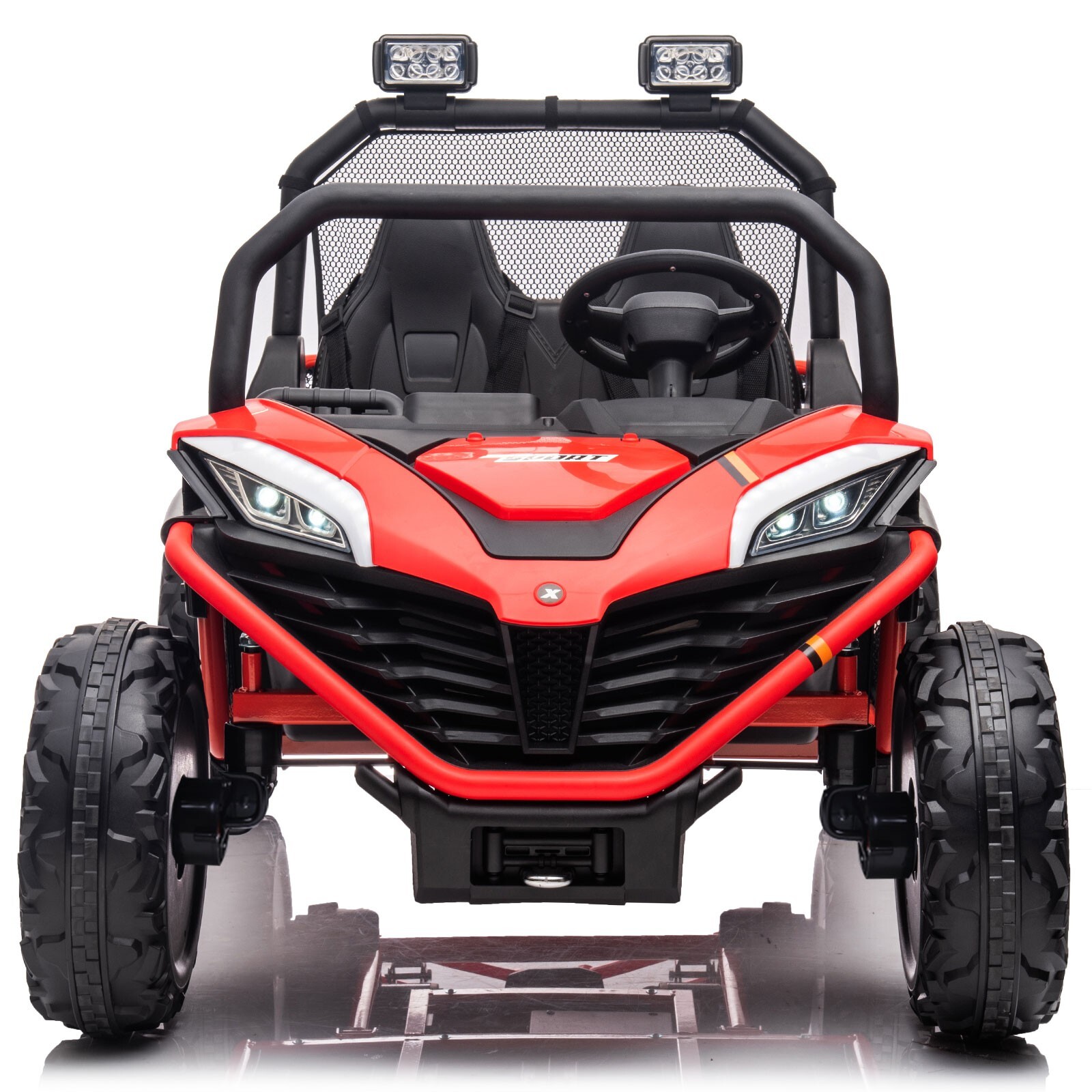 ZEOPHOL 24V Kid Ride On Car UTV 4WD 2-Seater Electric Truck 4X80W Remote Control