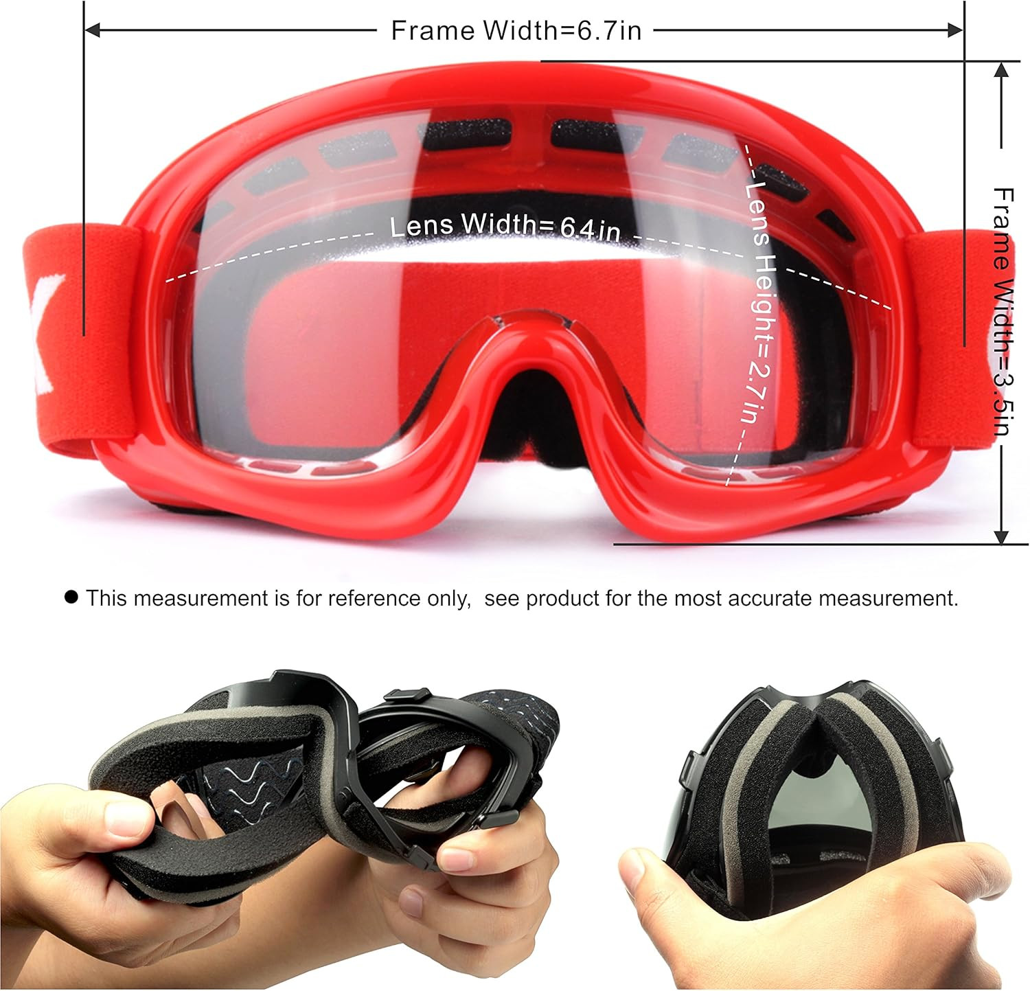 YH15 Anti-Fog Impact-Resistant Kids Youth ATV Off-Road Dirt Bike Motocross Goggl