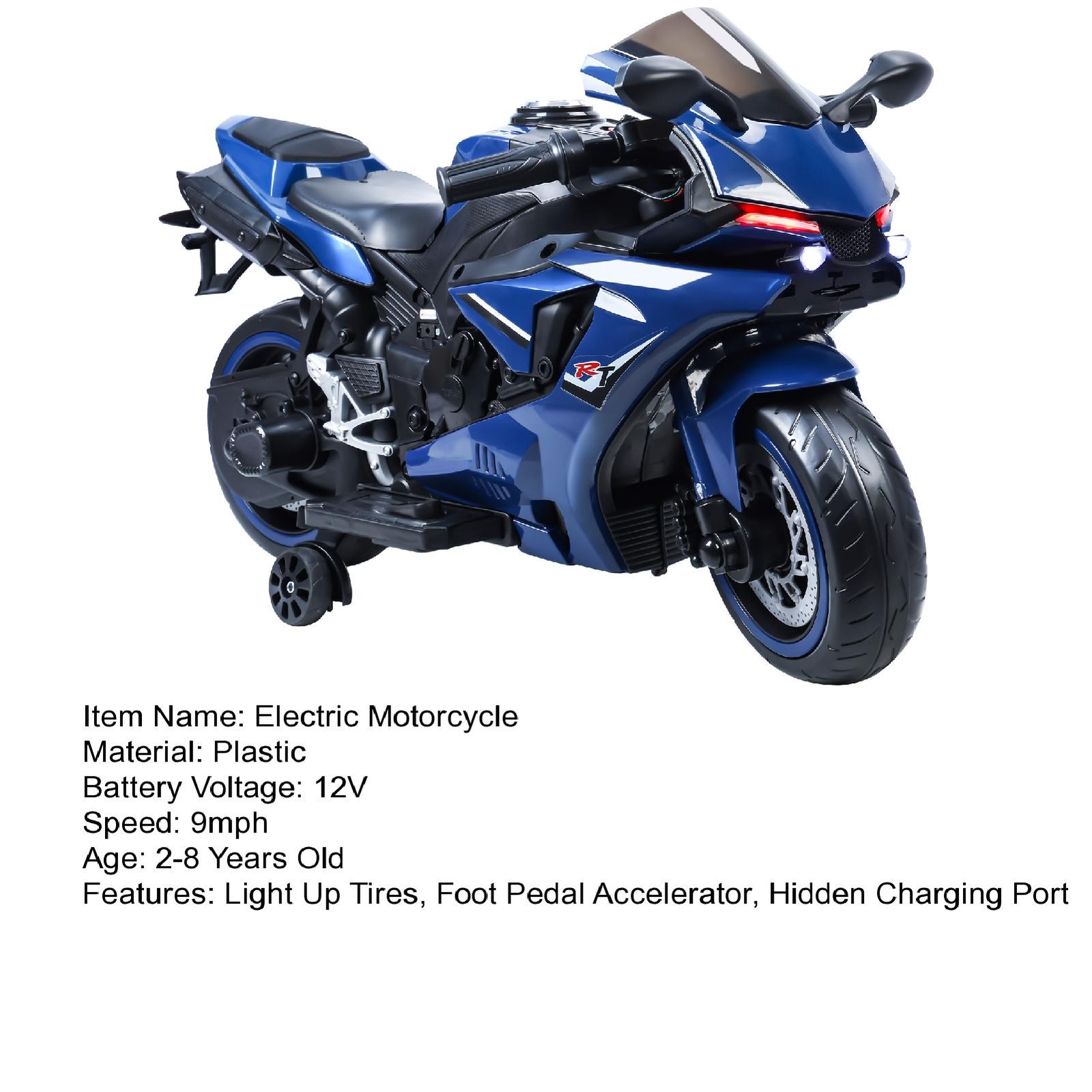 Electric Dirt Bike Electric Motorcycle Ride-On 12V E-MoutainBike 9MPH
