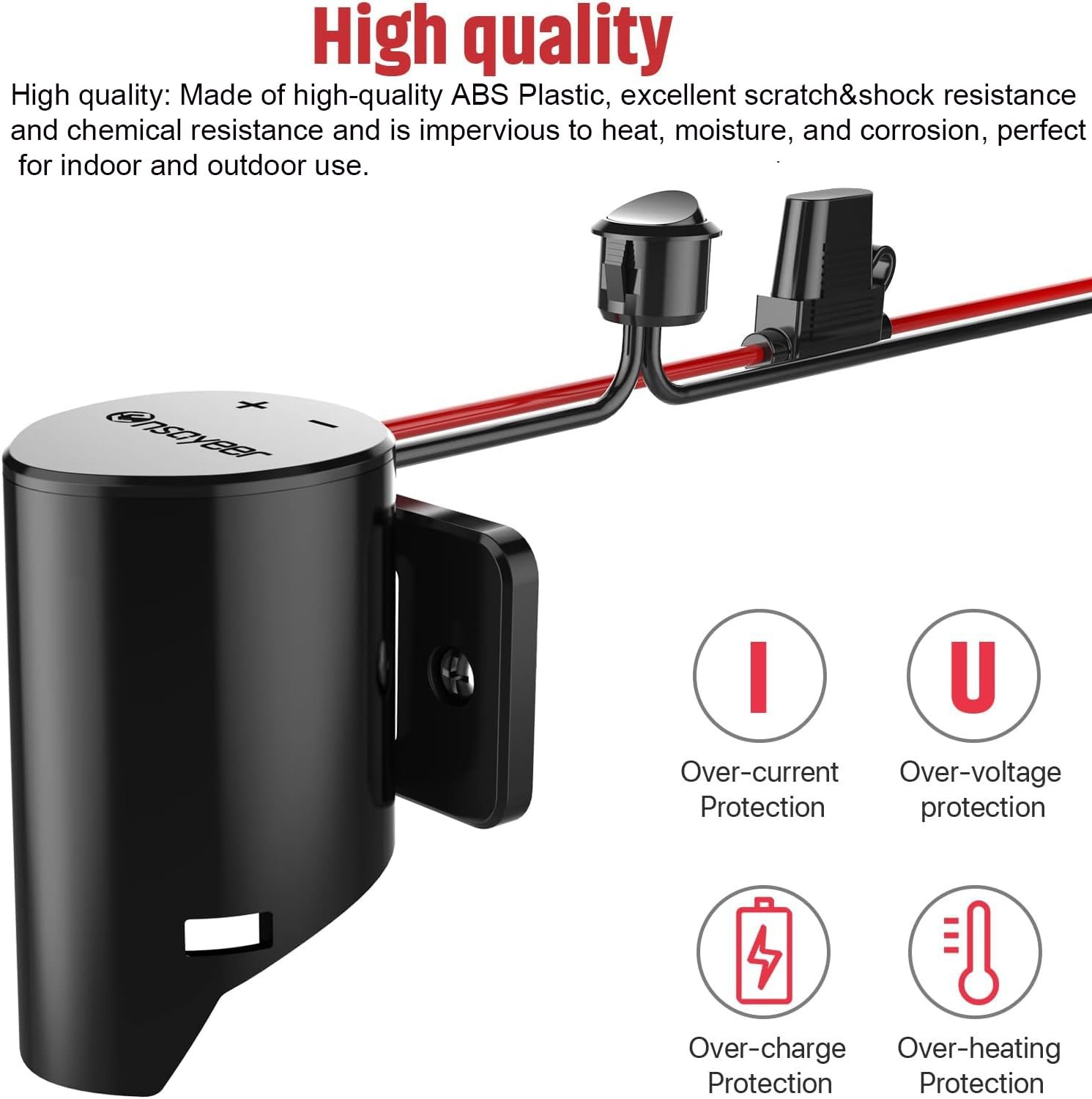 Power Wheel Adapter with Fuse & Switch, Secure Battery for 12V 1 Pack