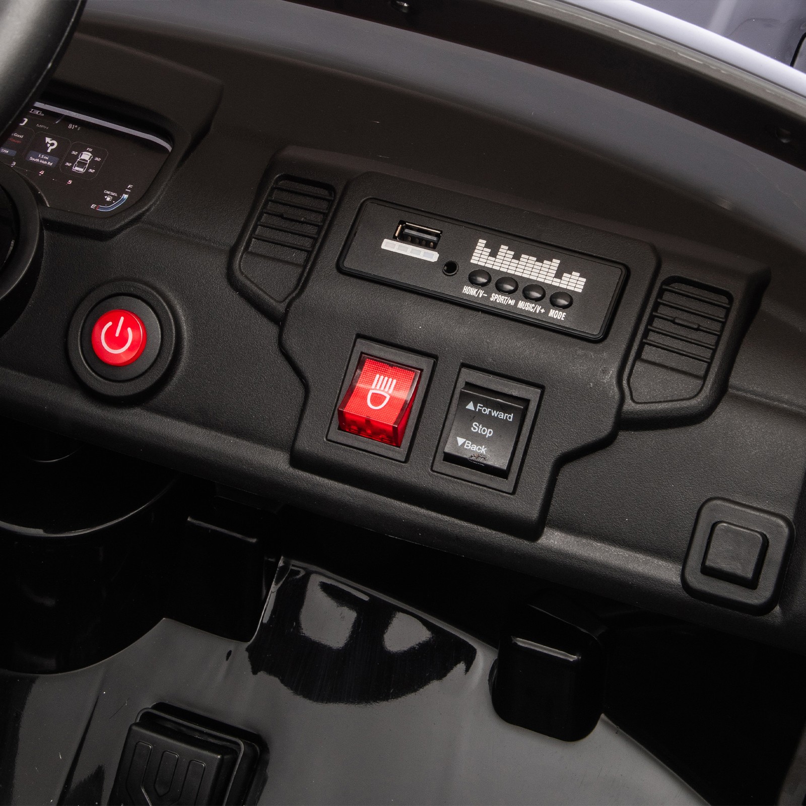 24V Dodge RAM 2500 Ride On Truck 2-Seater Official Remote Bluetooth MP3 USB Kids
