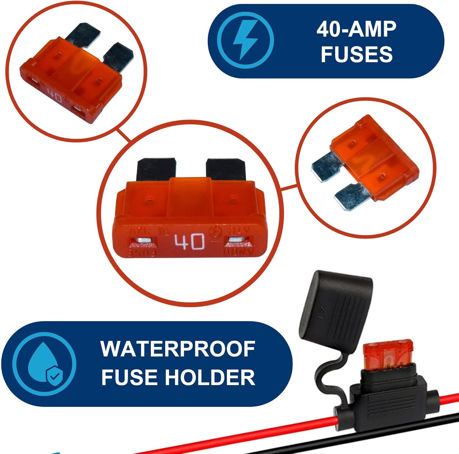 2-Pack HQRP Wire Harness Connector for Peg-Perego 12V SLA Battery Children Car