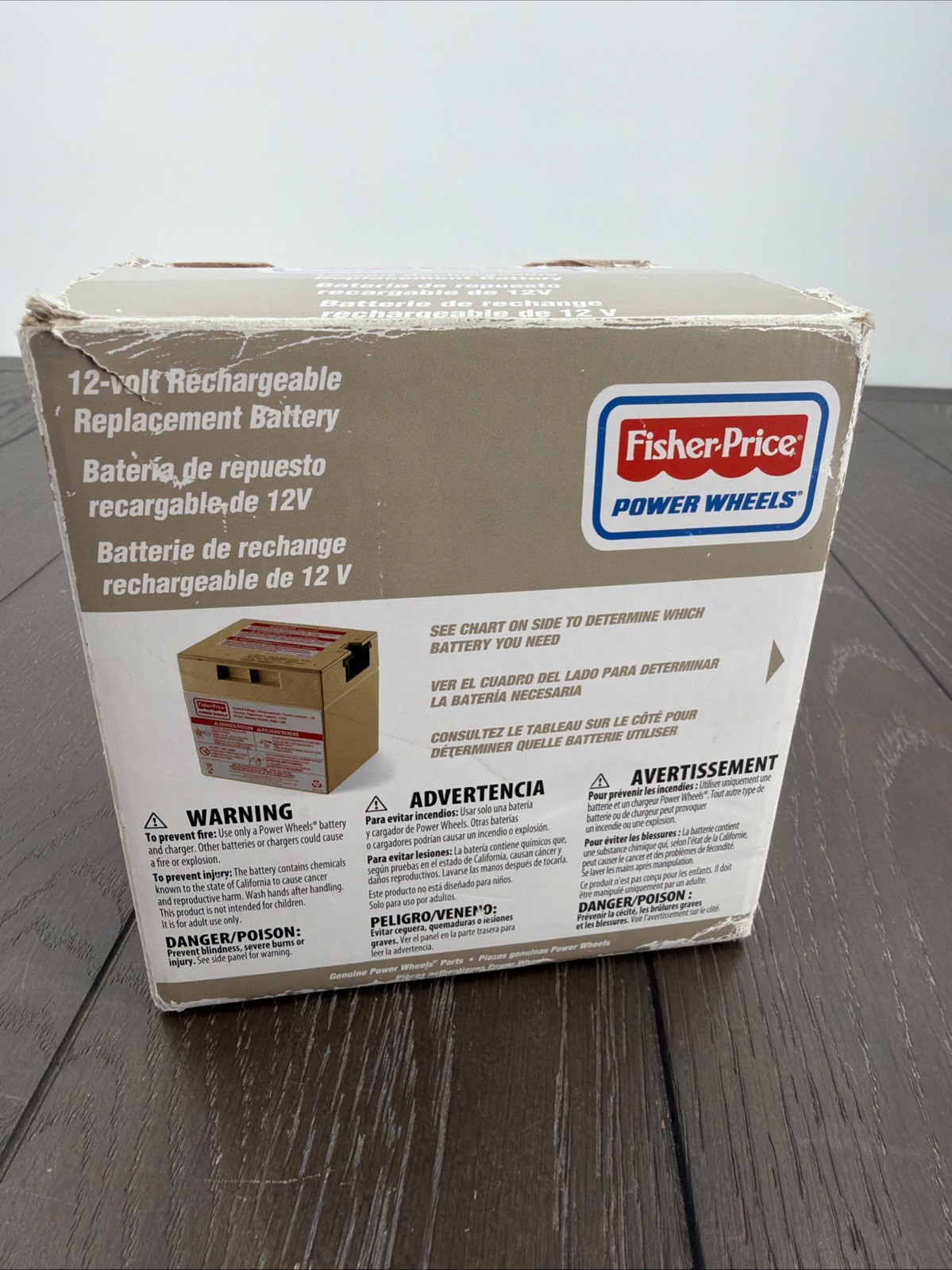 Genuine Power Wheels 12V Battery 12 Volt 9.5 AH Pre-owned No Charger
