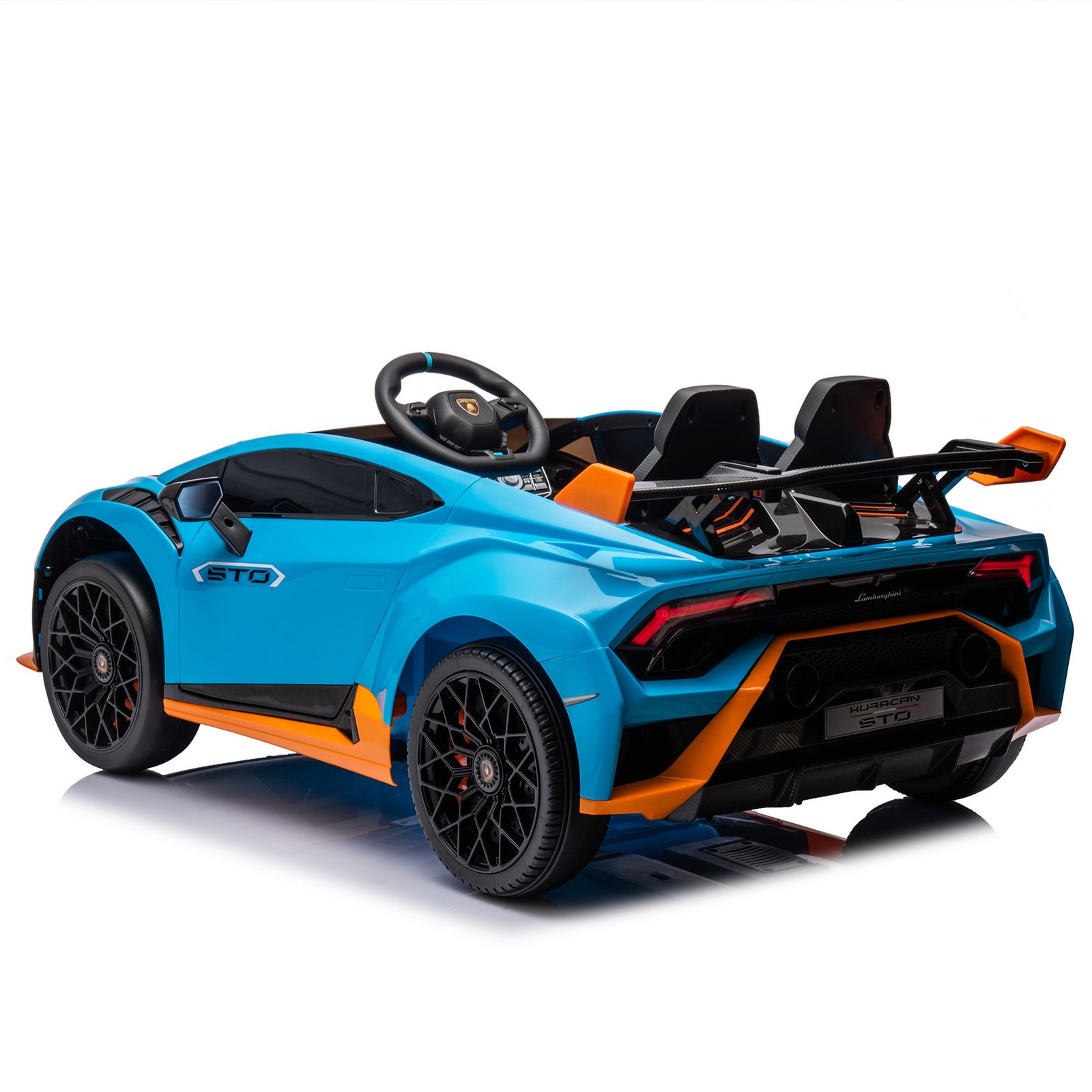 24V Licensed Lamborghini Huracan STO Ride On Super Car 360° Spin Drift LED Music