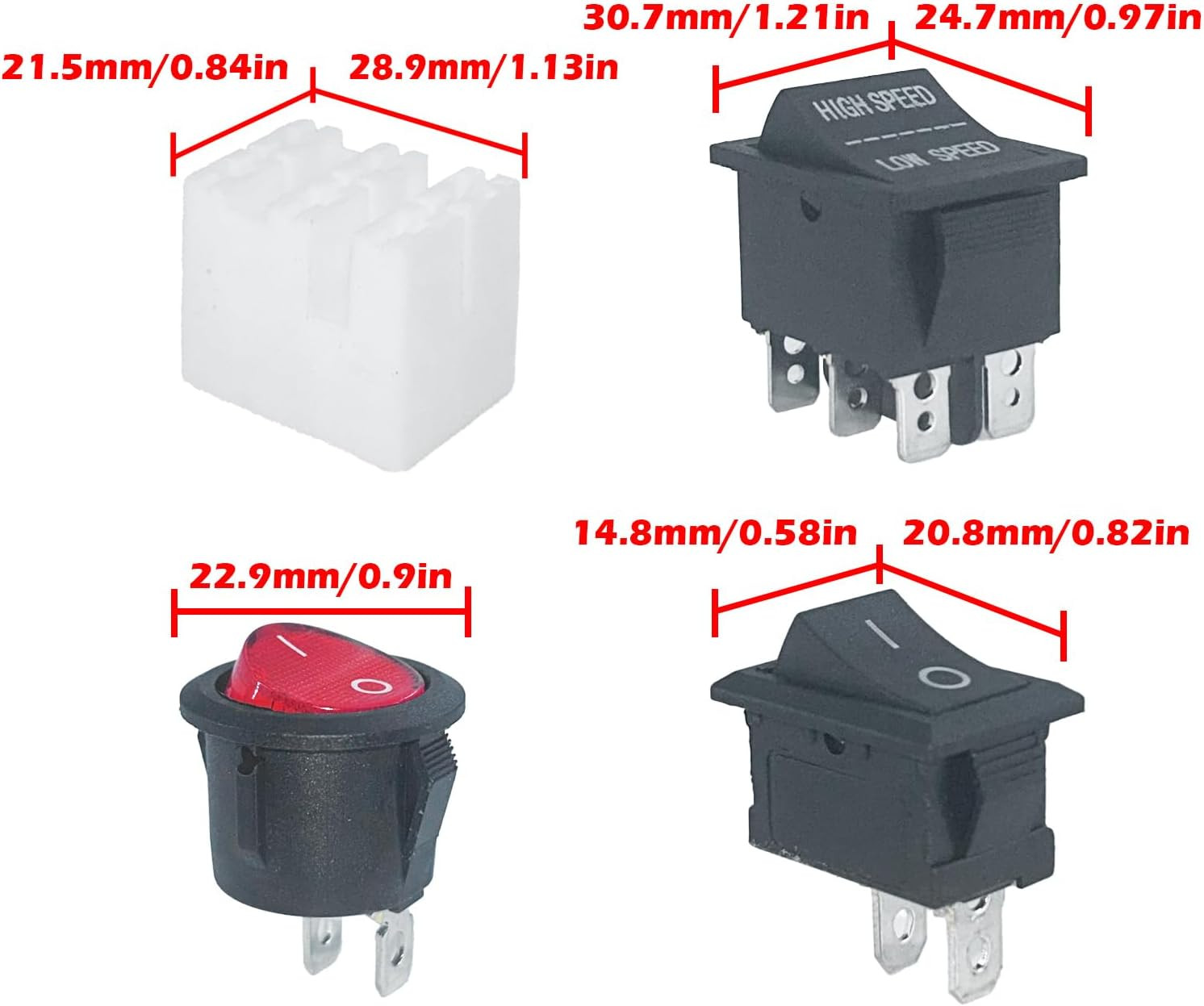 14PCS Set of Switch Kit for Power Wheels Kid’S Ride on Toys Replacement Parts, F