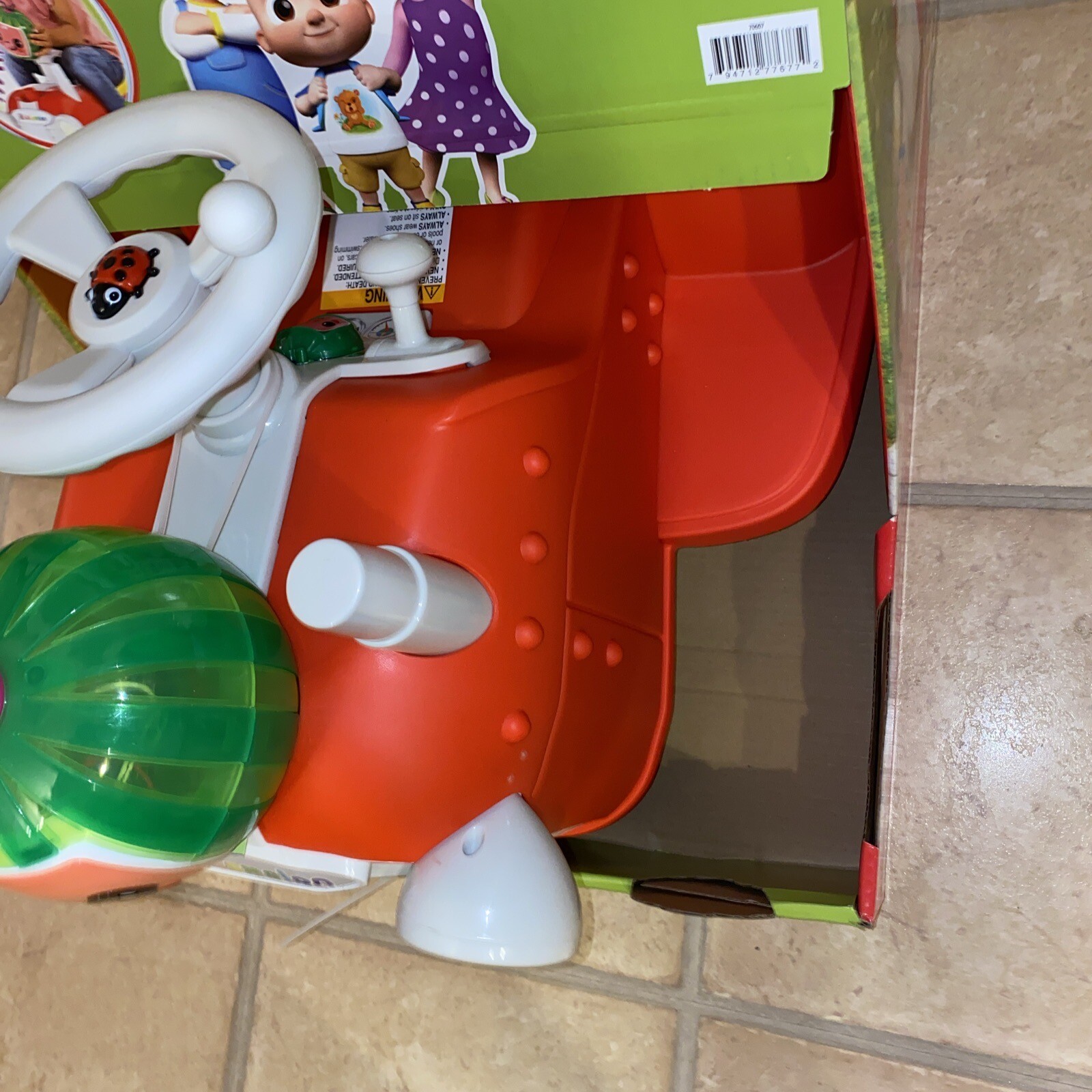 SPARK CoComelon Interactive Tractor Kids Ride-On Toy 6V, 1.5-3 Yrs Old