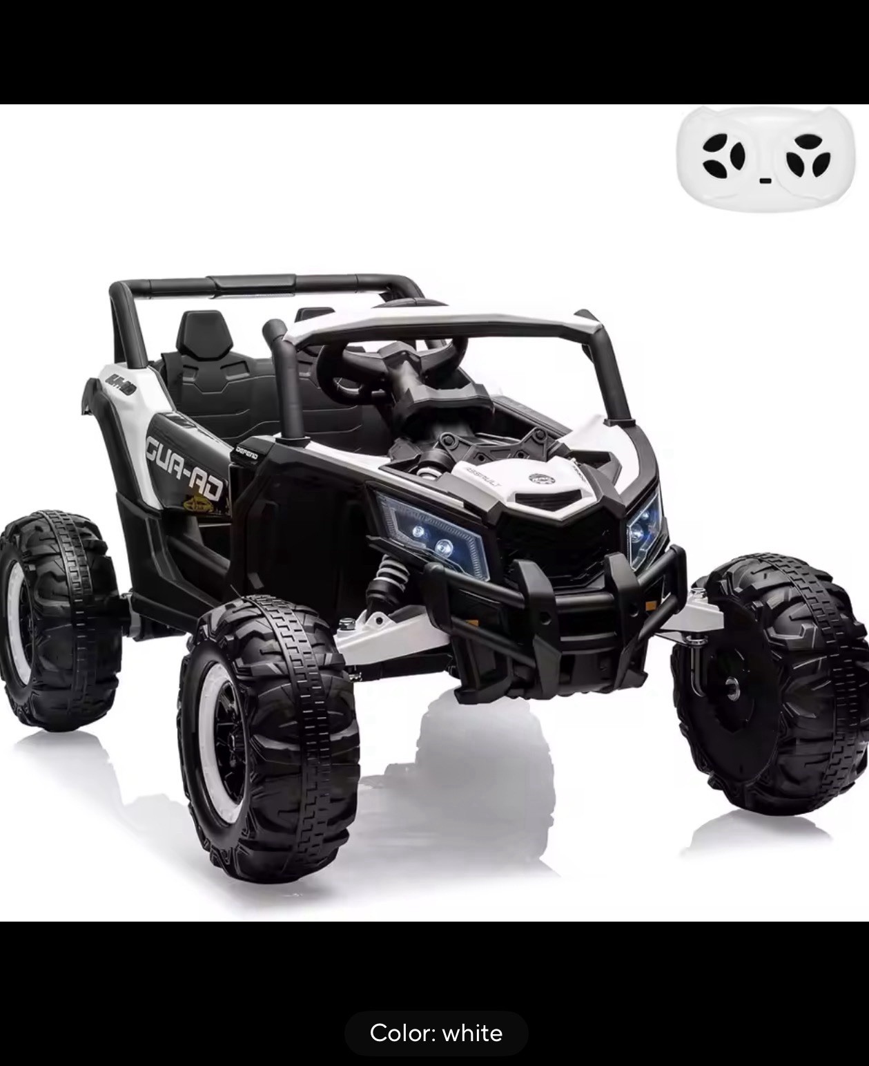 24V Kids Ride-On UTV Car w/ Remote Control, LED Headlights, Music Panel