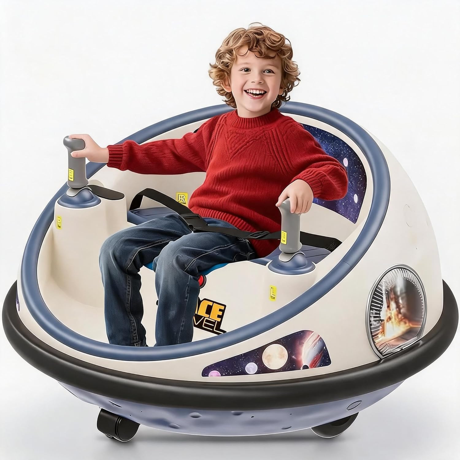 12V Kids Electric Bumper Car with 360° Spin & Parent Remote Control, Rechargeabl