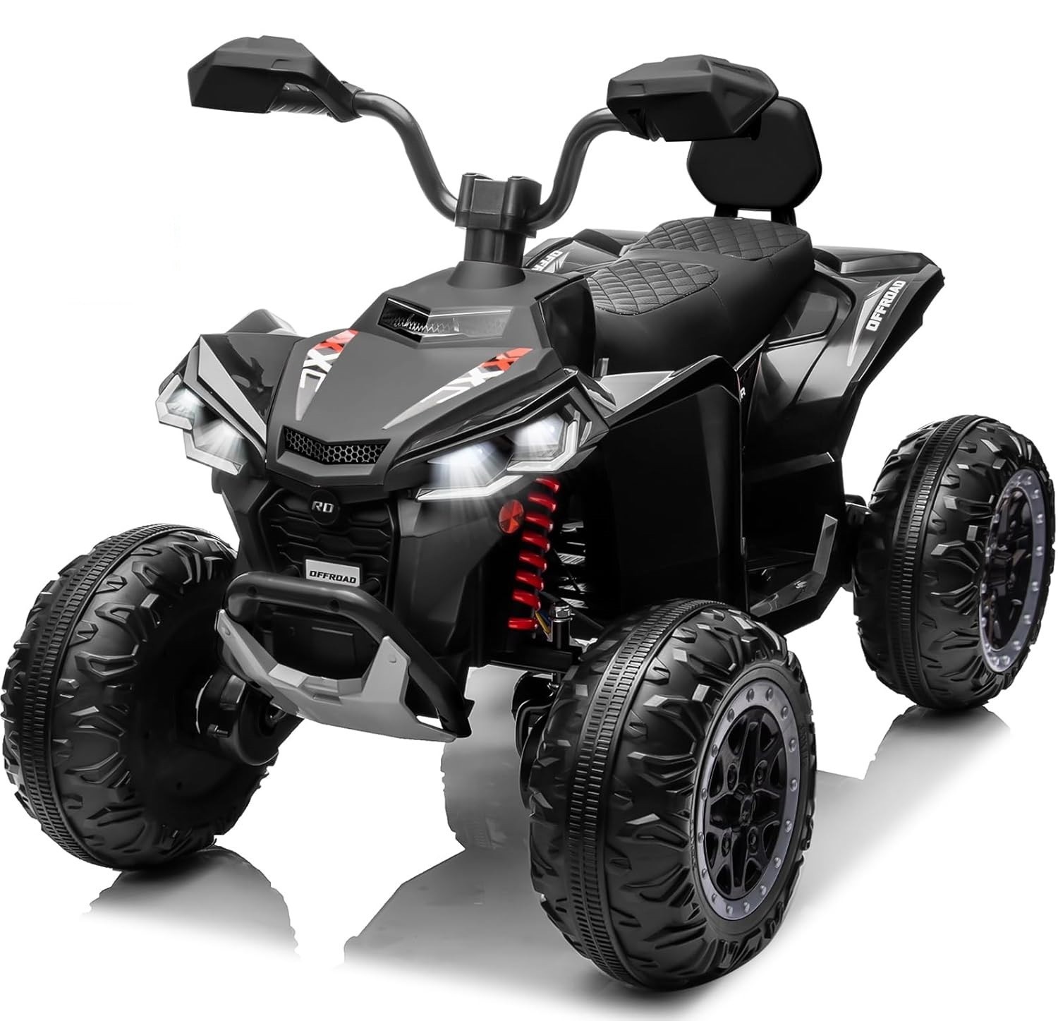 24V 4WD 2 Seater Kids Electric ATV 4×200W Ride On Toy Car 7AH Battery w/ Kneepad