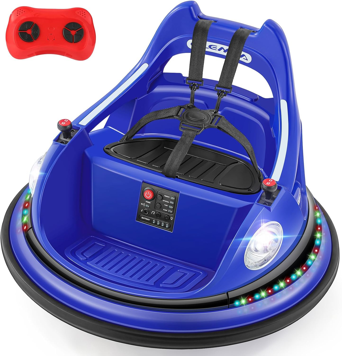 Bumper Car, 1.9MPH Max, 12V Electric Car for Kids W/Parent Remote, Bluetooth Rid