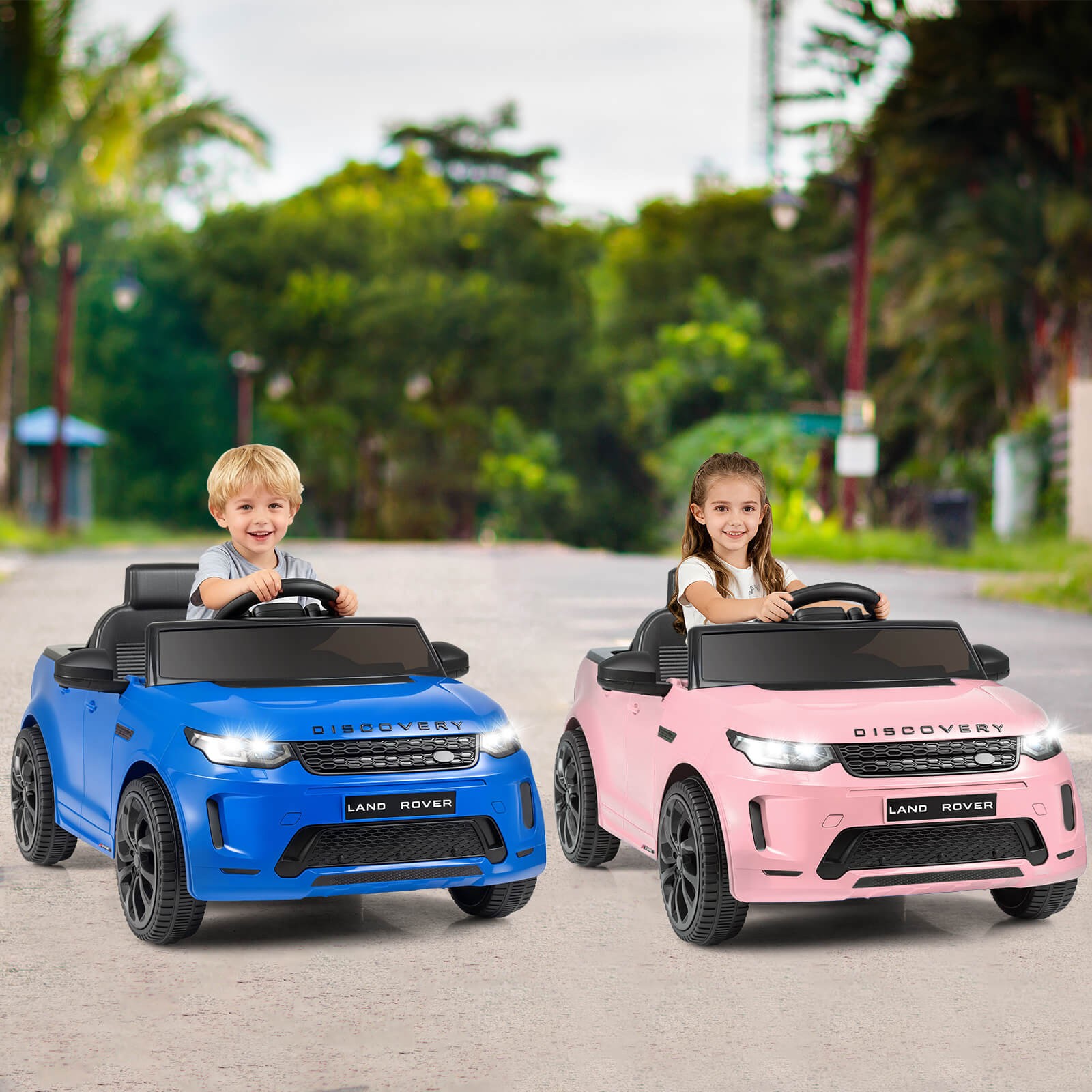 Licensed Land Rover Kids Ride on Car w/Remote Control, LED Lights, Music, Horn