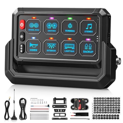 Wireless Switch Panel 8 Gang with Remote Control 8 Gang Wireless Switch Panel
