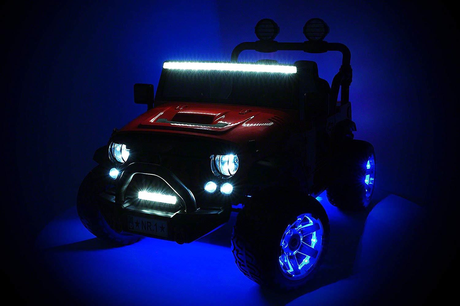 24V TWO SEATER KIDS RIDE ON TRUCK CAR JEEP 2 POWERFUL MOTORS,RUBBER TIRES,MP3+RC