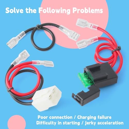 MX650 Battery Wire Harness 14 Gauge Compatible with Razor MX350 MX400 MX500